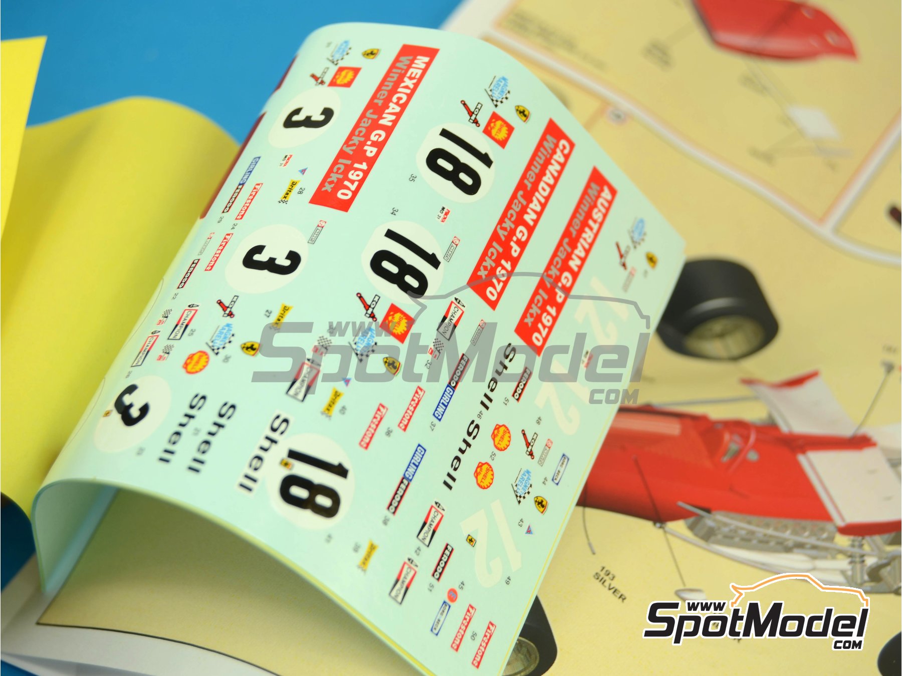 Image 4: Ferrari 312B Equipo Scuderia Ferrari patrocinado por Shell - Gran Premio de F&oacute;rmula 1 de Austria 1970 | Maqueta de coche en escala&nbsp;1/43 fabricado por Tameo Kits (ref.&nbsp;TMK366)