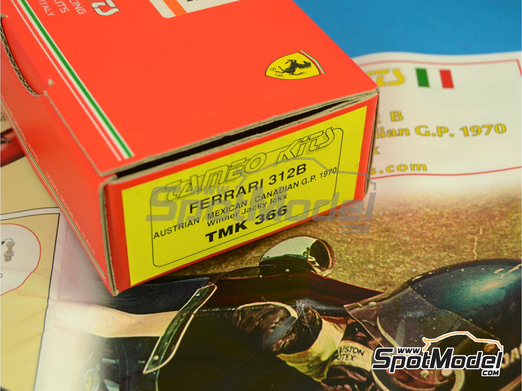 Image 8: Ferrari 312B Equipo Scuderia Ferrari patrocinado por Shell - Gran Premio de F&oacute;rmula 1 de Austria 1970 | Maqueta de coche en escala&nbsp;1/43 fabricado por Tameo Kits (ref.&nbsp;TMK366)