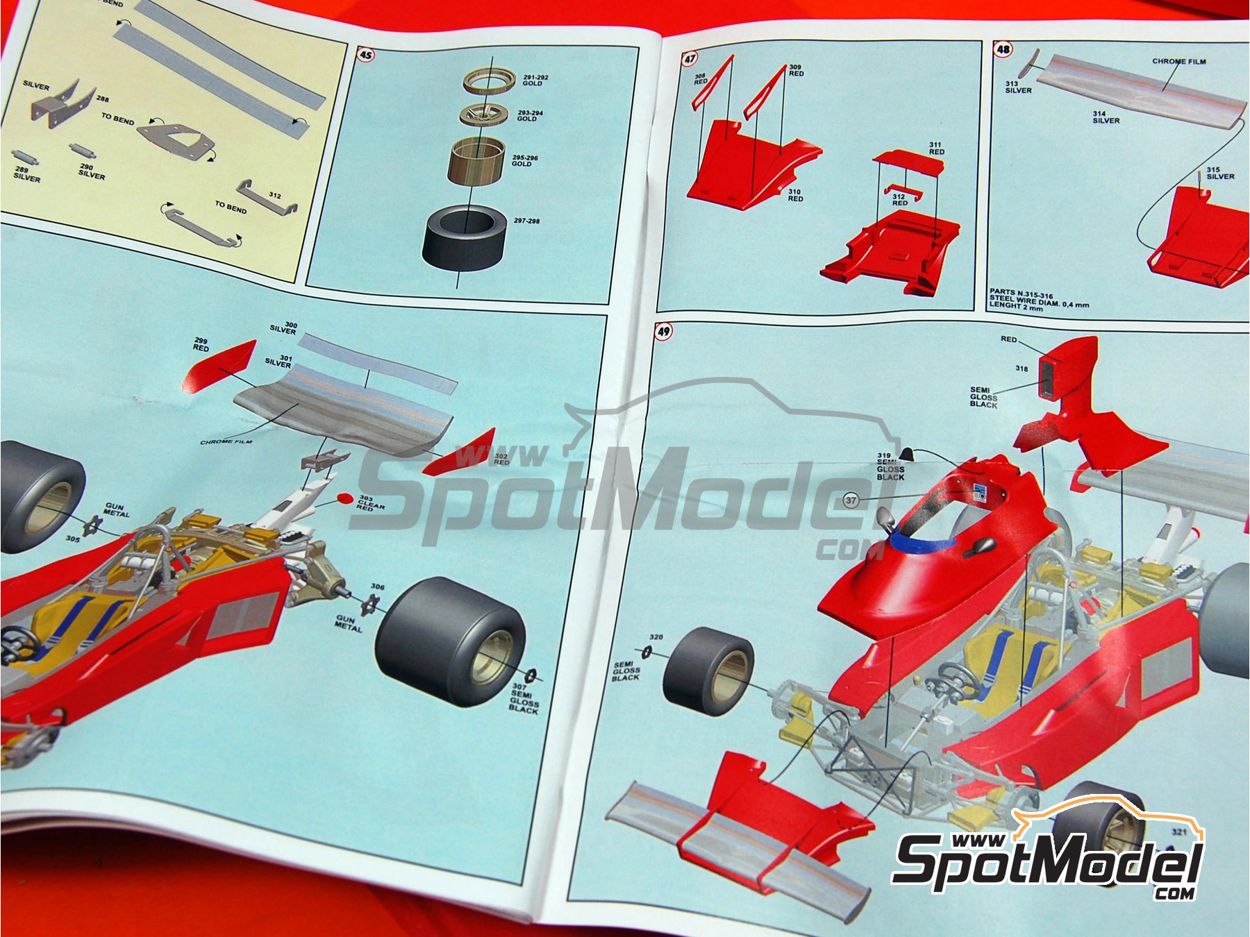 Image 18: Ferrari 312B3 sponsored by Agip - Argentine Formula 1 Grand Prix 1974 | Car scale model kit in 1/43 scale manufactured by Tameo Kits (ref.&nbsp;TMK372)