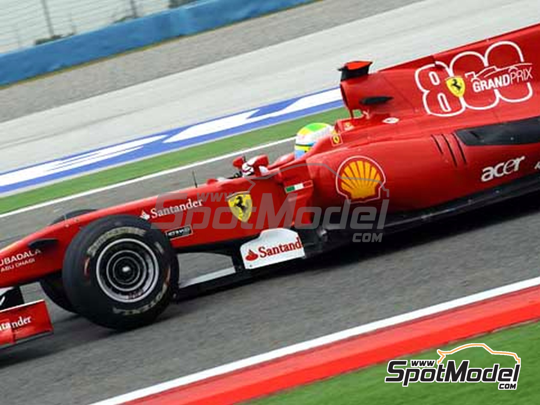 Image 2: Ferrari F10 800 Grand Prix Equipo Scuderia Ferrari patrocinado por Banco Santander - Gran Premio de F&oacute;rmula 1 de Turquia 2010 | Maqueta de coche en escala&nbsp;1/43 fabricado por Tameo Kits (ref.&nbsp;TMK390)