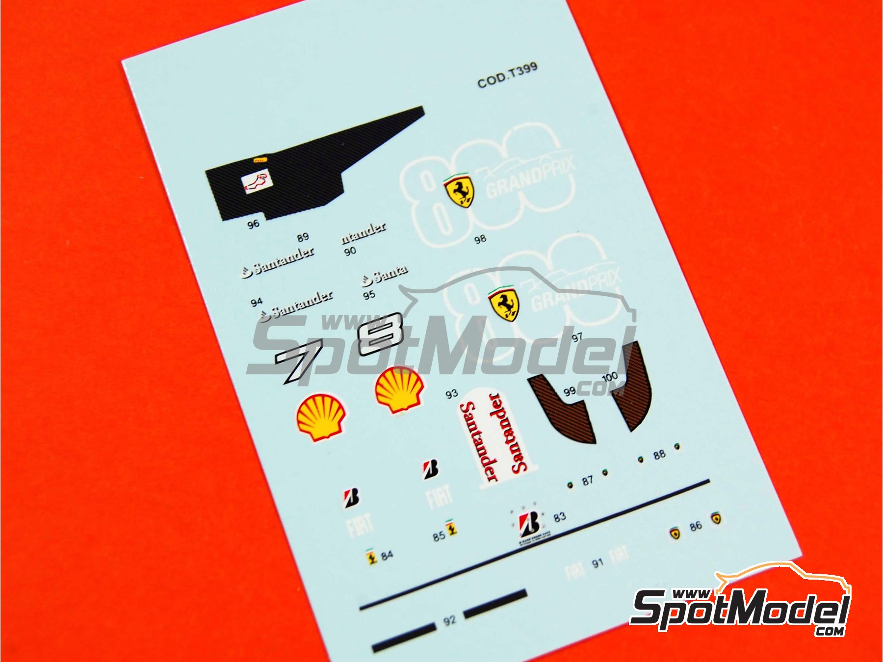 Image 17: Ferrari F10 800 Grand Prix Equipo Scuderia Ferrari patrocinado por Banco Santander - Gran Premio de F&oacute;rmula 1 de Turquia 2010 | Maqueta de coche en escala&nbsp;1/43 fabricado por Tameo Kits (ref.&nbsp;TMK390)
