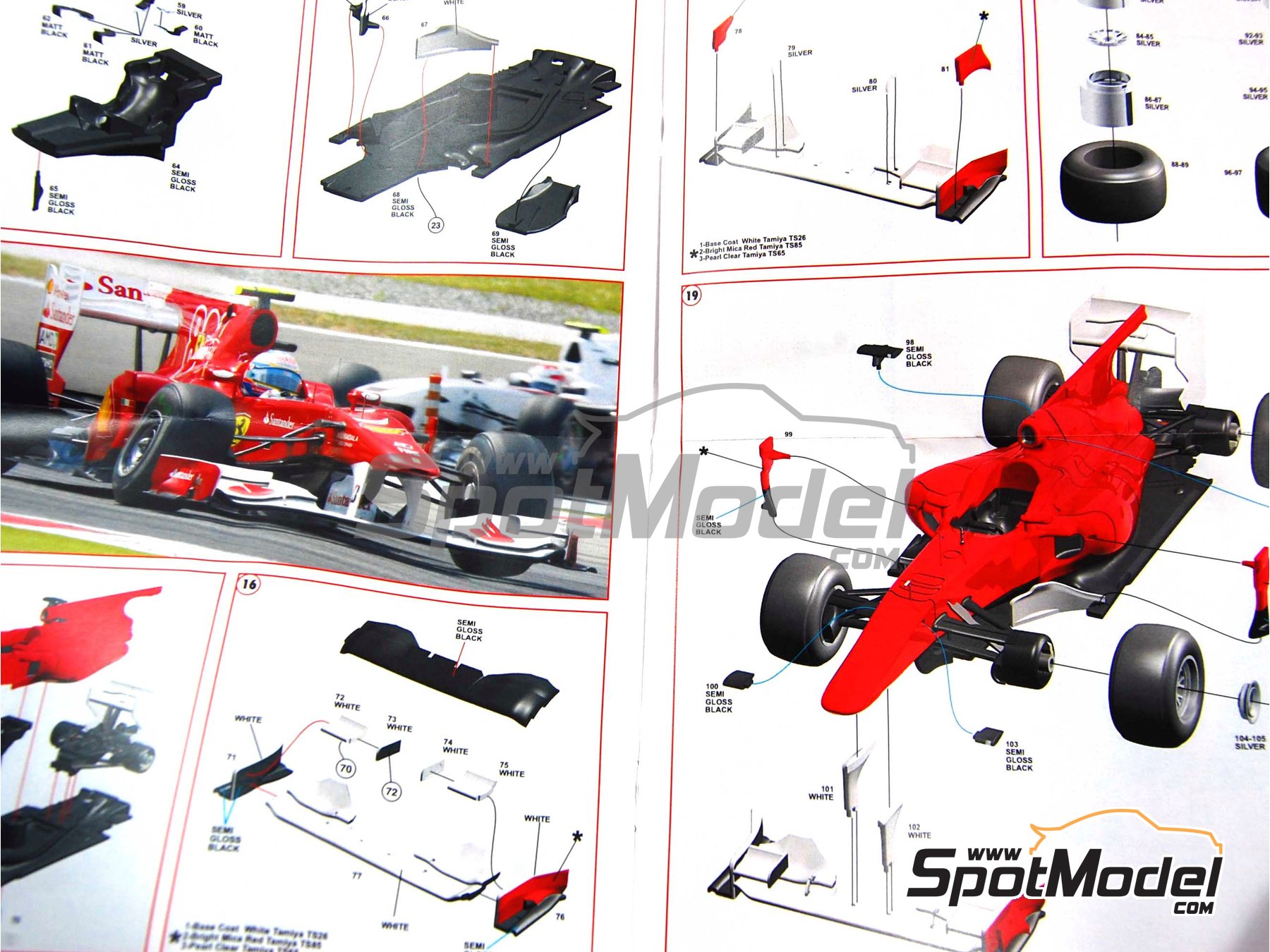 Image 18: Ferrari F10 800 Grand Prix Equipo Scuderia Ferrari patrocinado por Banco Santander - Gran Premio de F&oacute;rmula 1 de Turquia 2010 | Maqueta de coche en escala&nbsp;1/43 fabricado por Tameo Kits (ref.&nbsp;TMK390)