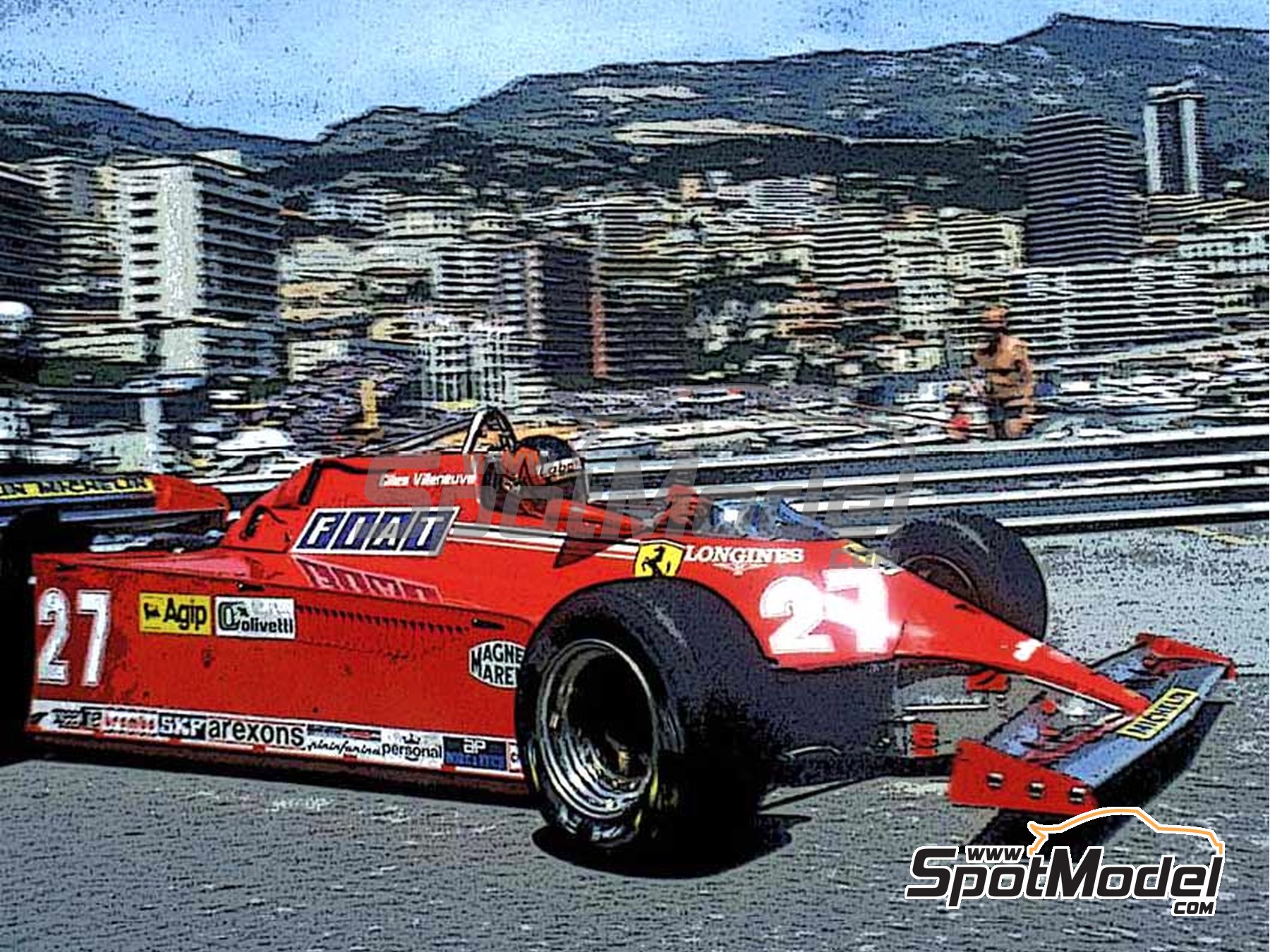 Image 1: Ferrari 126CK Equipo Scuderia Ferrari patrocinado por Fiat - Gran Premio de Formula 1 de Mónaco 1981 | Maqueta de coche en escala 1/43 fabricado por Tameo Kits (ref. TMK391)