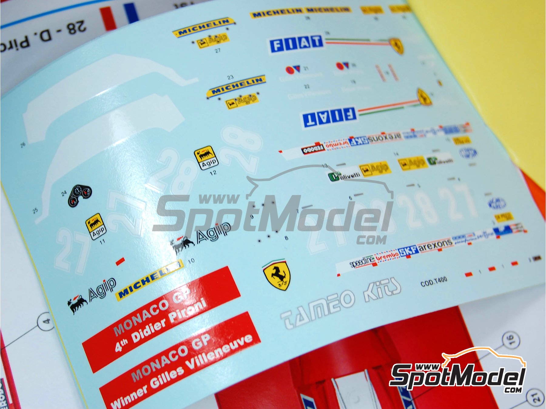 Image 3: Ferrari 126CK Equipo Scuderia Ferrari patrocinado por Fiat - Gran Premio de Formula 1 de Mónaco 1981 | Maqueta de coche en escala 1/43 fabricado por Tameo Kits (ref. TMK391)