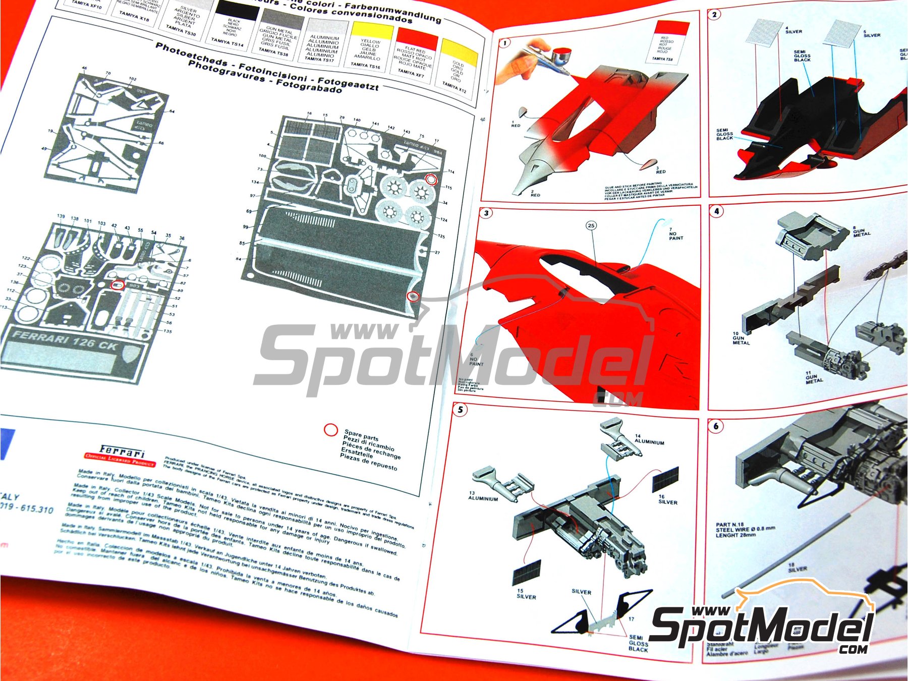 Image 4: Ferrari 126CK Equipo Scuderia Ferrari patrocinado por Fiat - Gran Premio de Formula 1 de Mónaco 1981 | Maqueta de coche en escala 1/43 fabricado por Tameo Kits (ref. TMK391)