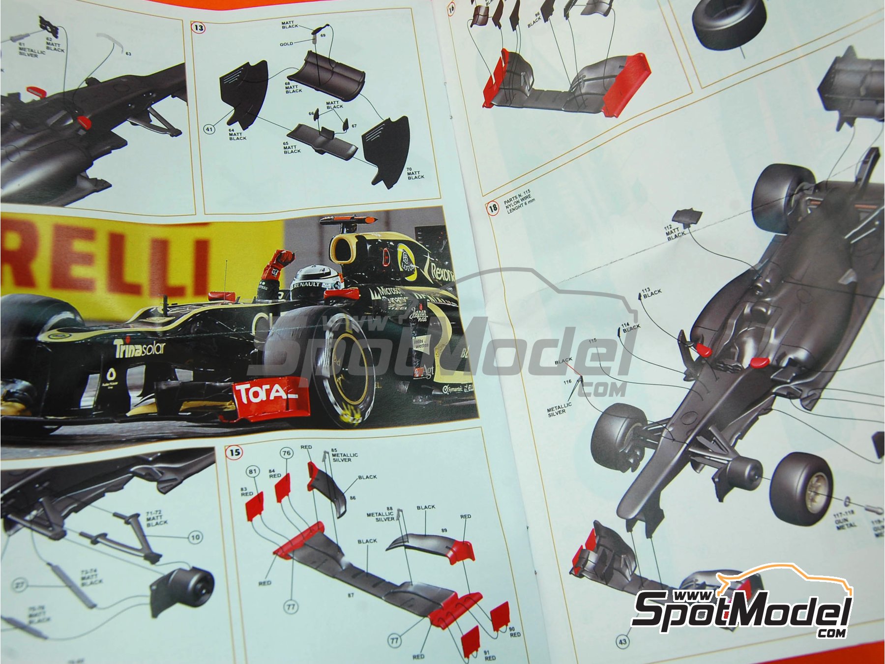 Image 5: Lotus Renault E20 Equipo Lotus patrocinado por Clear Total - Gran Premio de F&oacute;rmula 1 de Abu Dhabi 2012 | Maqueta de coche en escala&nbsp;1/43 fabricado por Tameo Kits (ref.&nbsp;TMK412)