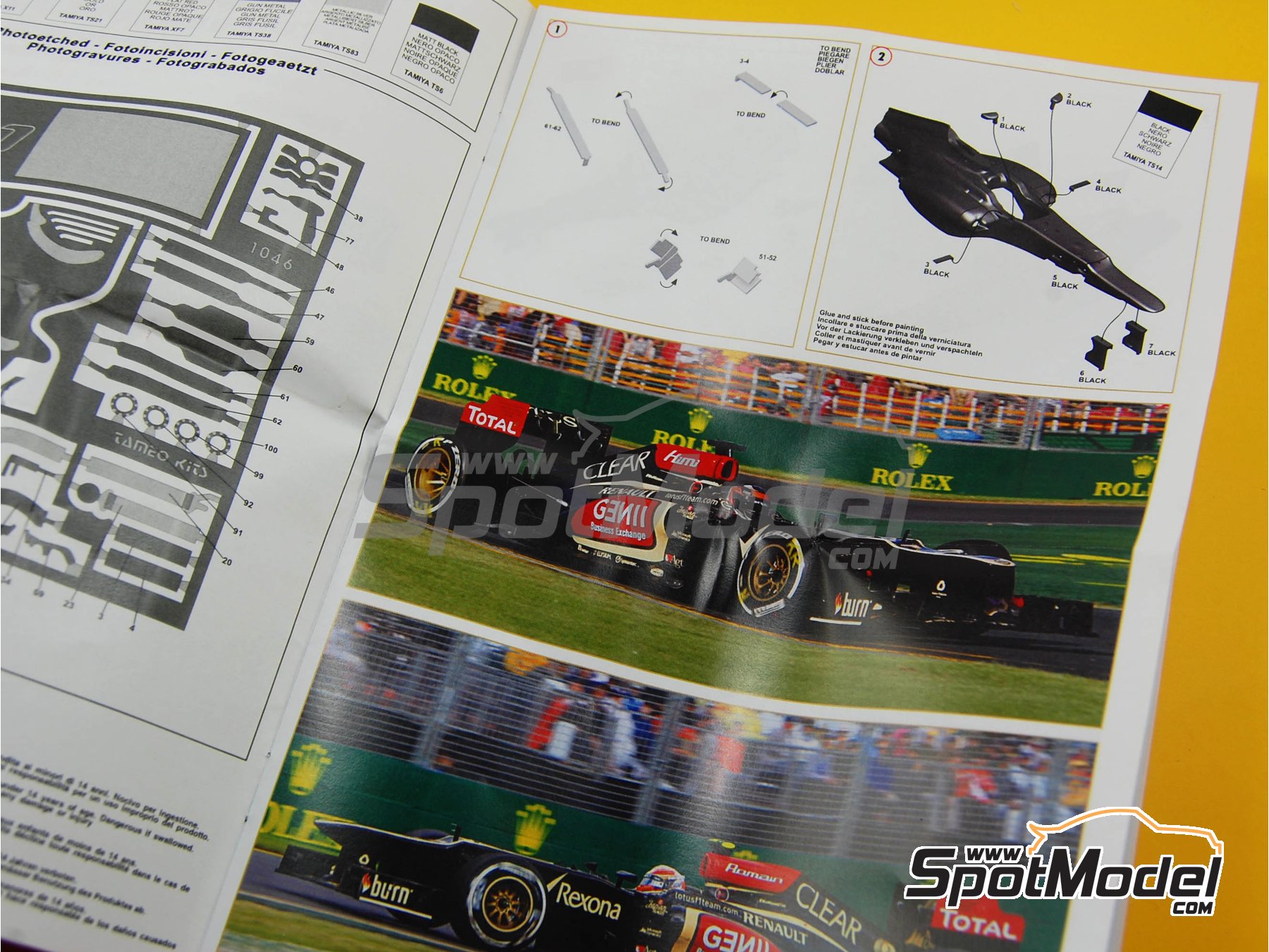 Image 9: Lotus Renault E21 Equipo Lotus patrocinado por Total - Gran Premio de F&oacute;rmula 1 de Australia 2013 | Maqueta de coche en escala&nbsp;1/43 fabricado por Tameo Kits (ref.&nbsp;TMK414)