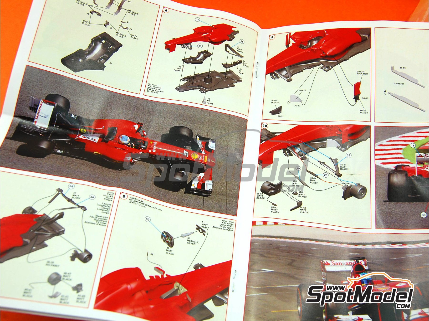 Image 2: Ferrari F138 F2013 Equipo Scuderia Ferrari patrocinado por Banco Santander - Gran Premio de F&oacute;rmula 1 de Espa&ntilde;a 2013 | Maqueta de coche en escala&nbsp;1/43 fabricado por Tameo Kits (ref.&nbsp;TMK417)