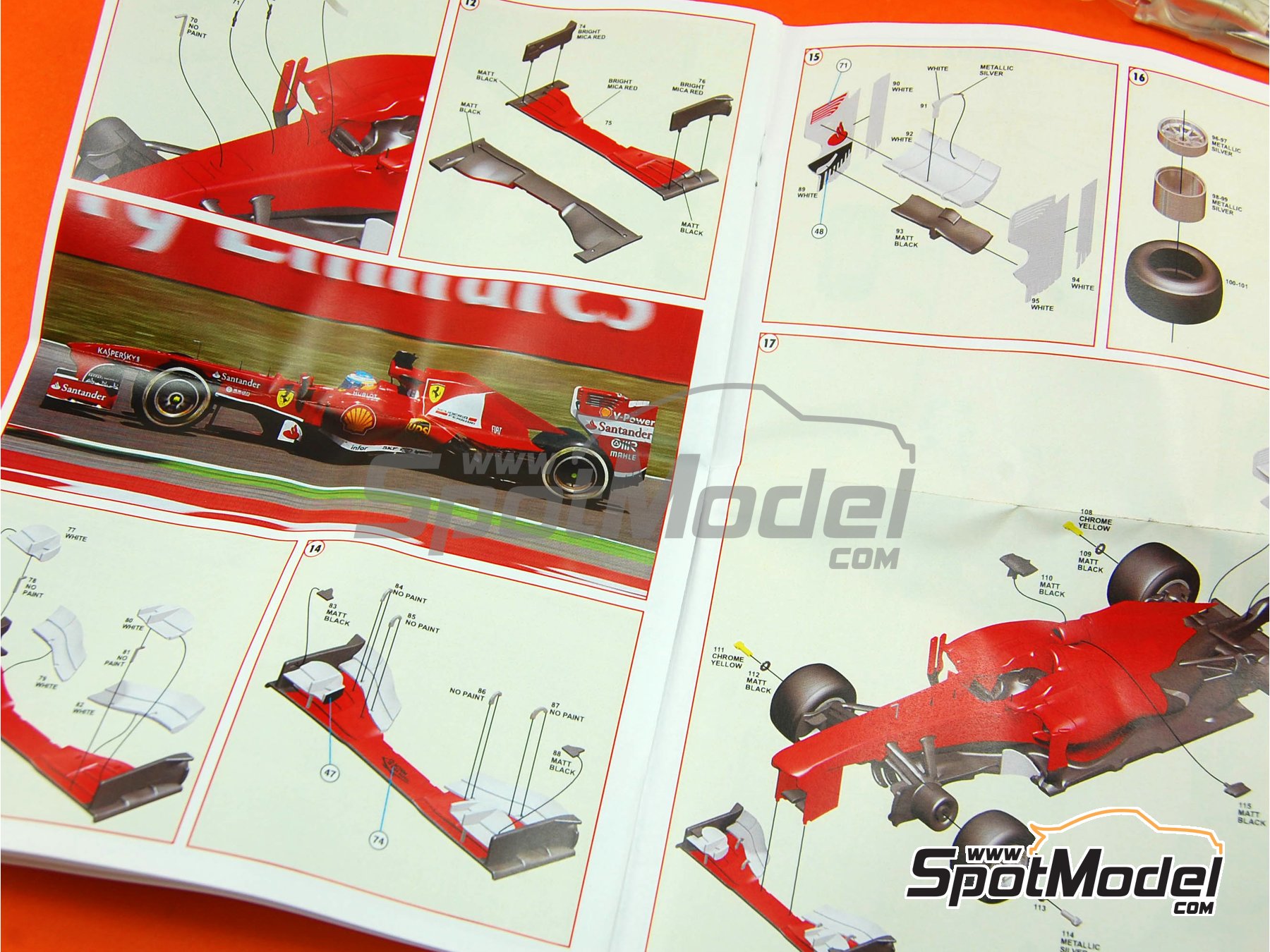 Image 3: Ferrari F138 F2013 Equipo Scuderia Ferrari patrocinado por Banco Santander - Gran Premio de F&oacute;rmula 1 de Espa&ntilde;a 2013 | Maqueta de coche en escala&nbsp;1/43 fabricado por Tameo Kits (ref.&nbsp;TMK417)