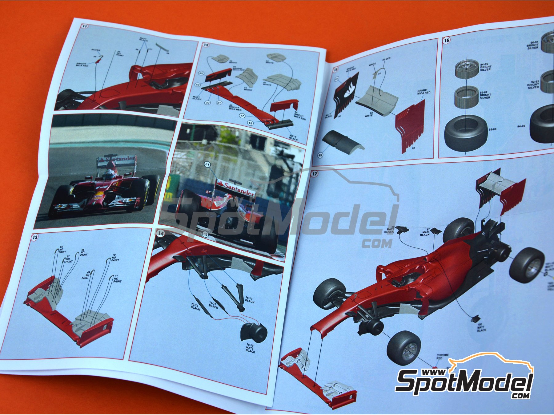 Image 10: Ferrari F14 Scuderia Ferrari Team sponsored by Banco Santander - Abu Dhabi Grand Prix 2014 | Car scale model kit in 1/43 scale manufactured by Tameo Kits (ref.&nbsp;TMK427)