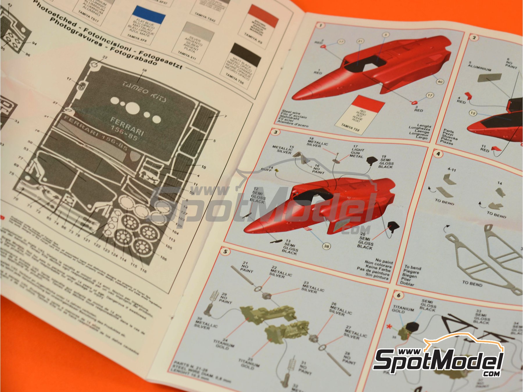 Image 7: Ferrari 156/85 Scuderia Ferrari Team sponsored by Agip Marlboro - Canadian Formula 1 Grand Prix 1985 | Car scale model kit in 1/43 scale manufactured by Tameo Kits (ref.&nbsp;TMK428)