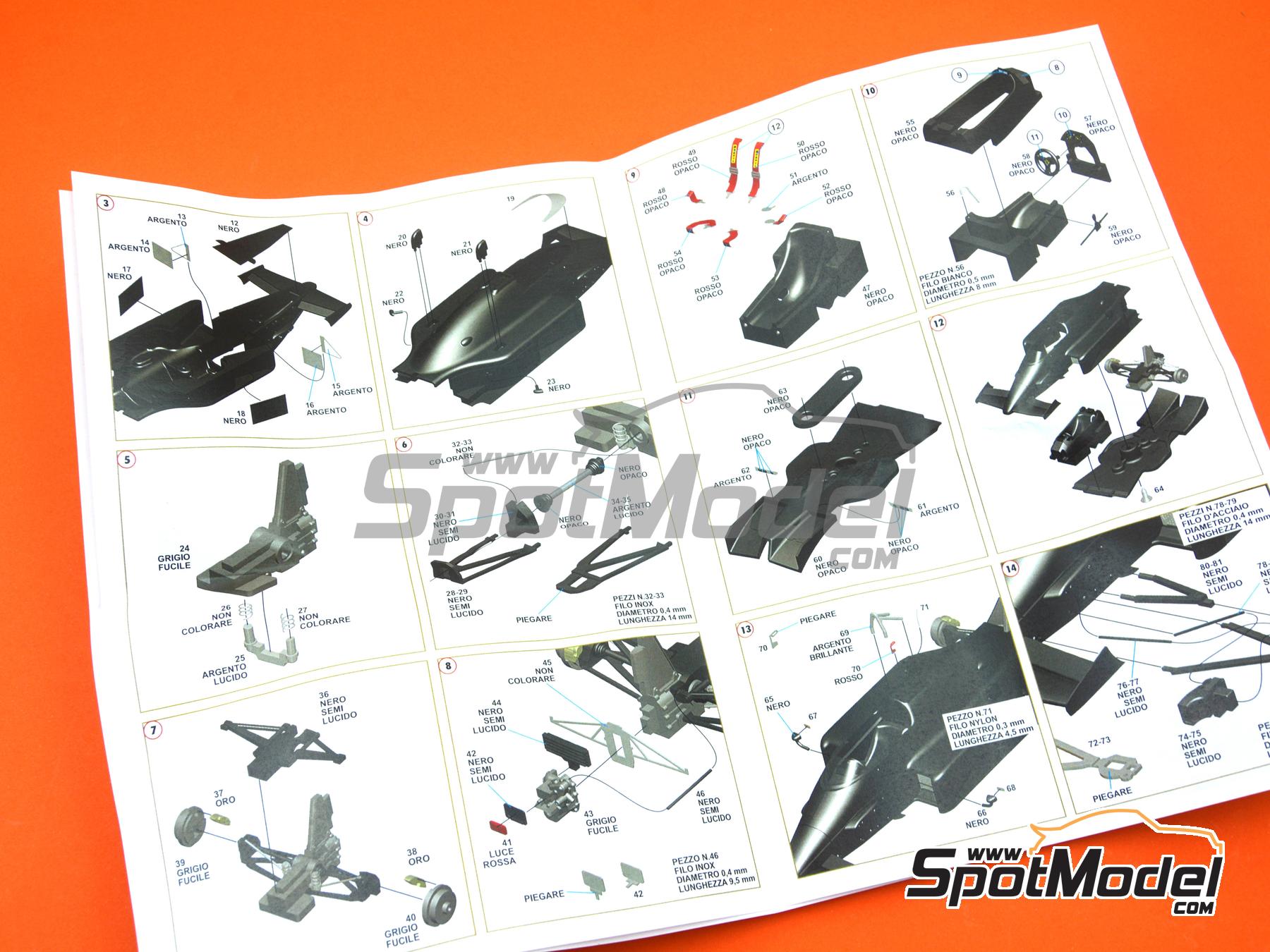 Image 7: Lotus Renault 97T John Player Special Lotus Team sponsored by Olympus - Belgian Formula 1 Grand Prix 1985 | Car scale model kit in 1/43 scale manufactured by Tameo Kits (ref.&nbsp;TMK442)