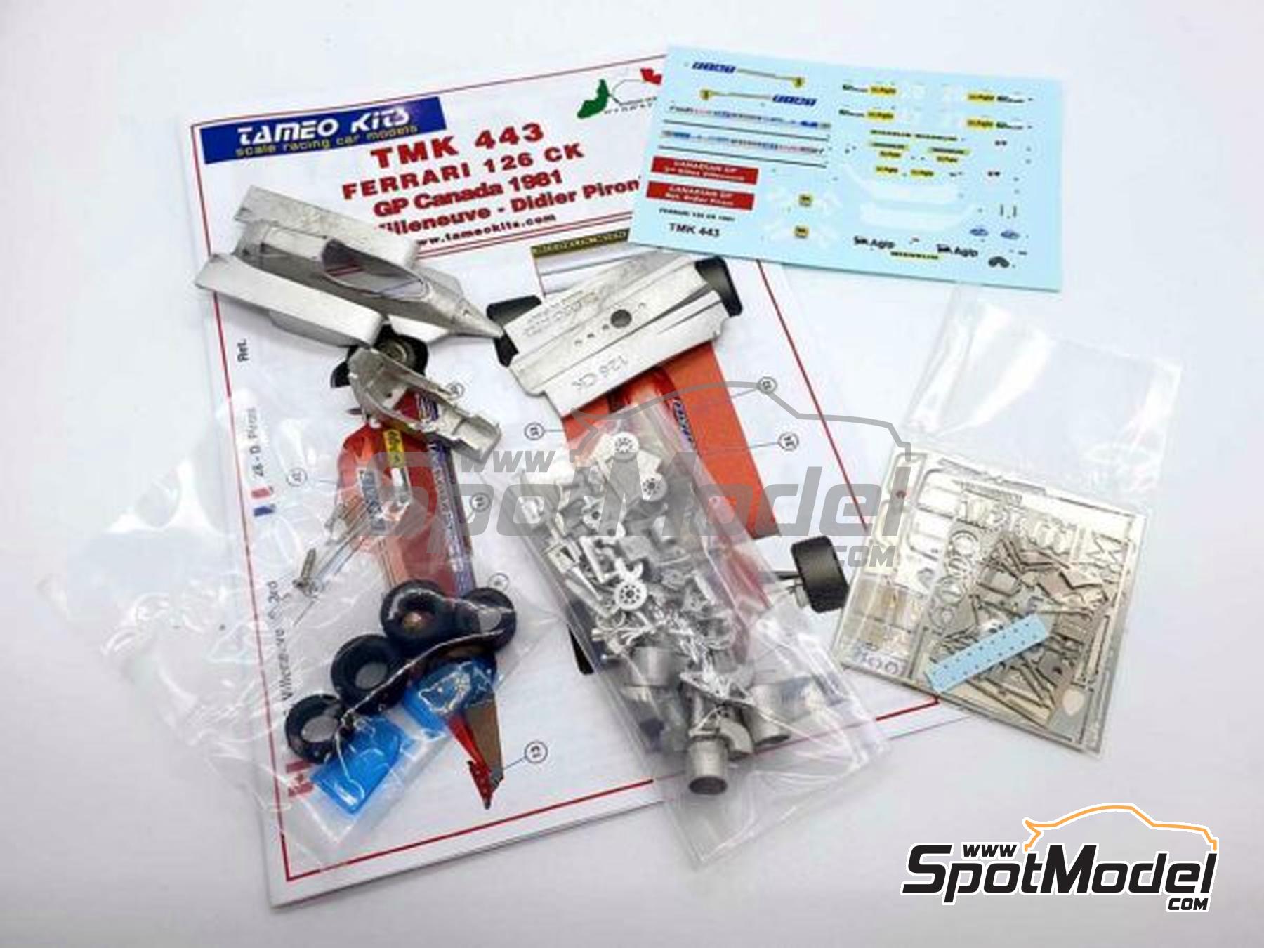 Image 3: Ferrari 126CK Equipo Scuderia Ferrari patrocinado por Fiat - Gran Premio de F&oacute;rmula 1 de Canada 1981 | Maqueta de coche en escala&nbsp;1/43 fabricado por Tameo Kits (ref.&nbsp;TMK443)