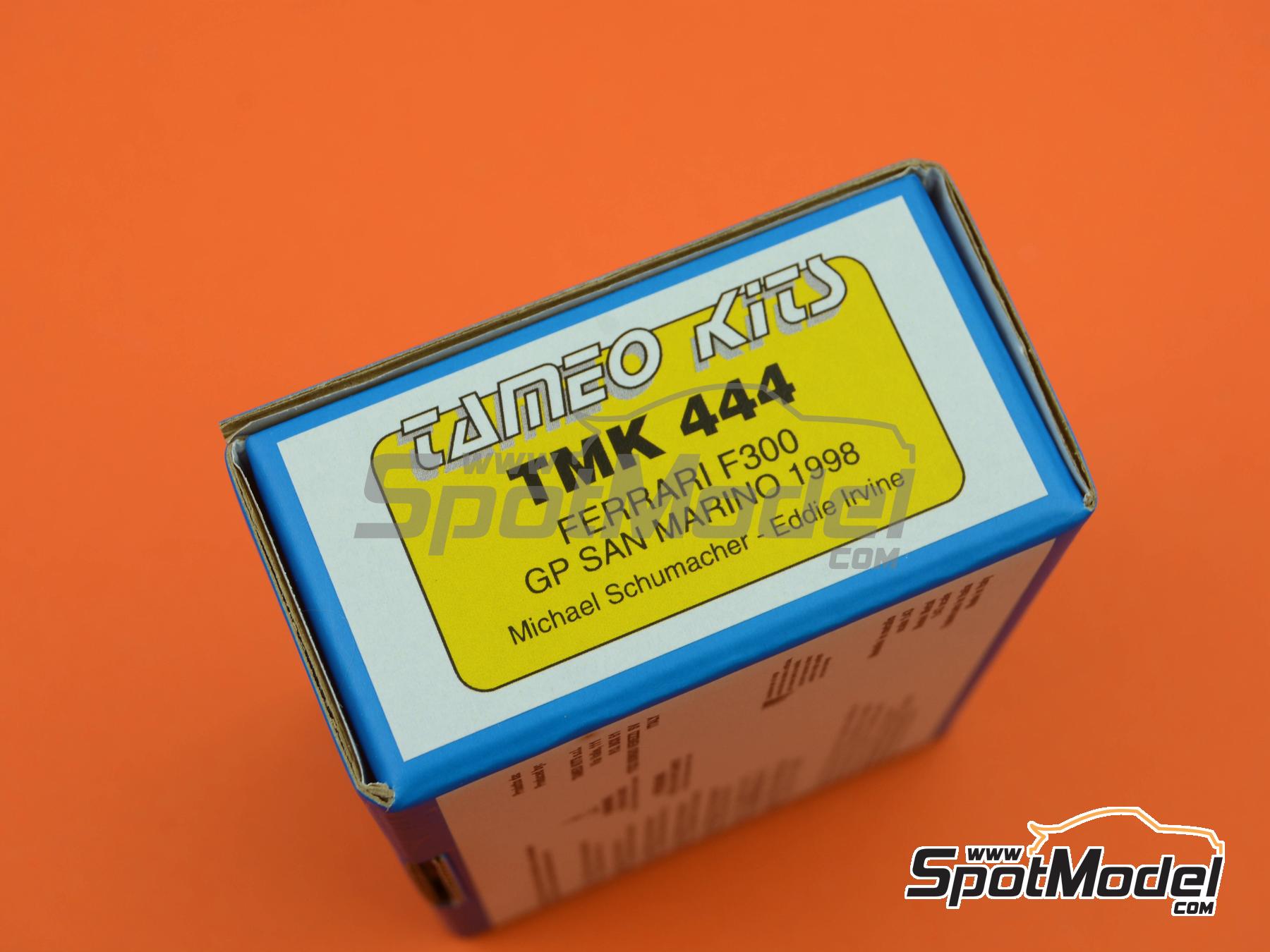 Image 11: Ferrari F300 Equipo Scuderia Ferrari - Gran Premio de F&oacute;rmula 1 de San Marino 1998 | Maqueta de coche en escala&nbsp;1/43 fabricado por Tameo Kits (ref.&nbsp;TMK444)
