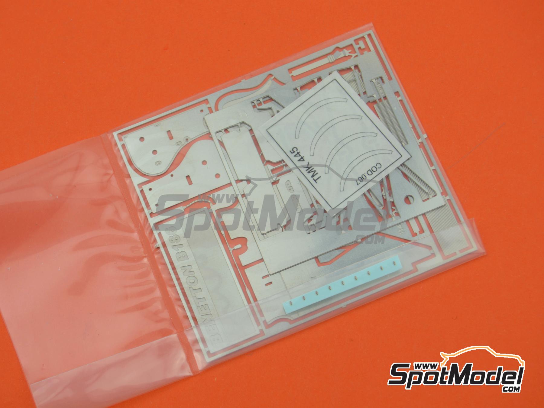 Image 7: Benetton BMW B186 sponsored by Benetton, Riello - Mexican Formula 1 Grand Prix 1986 | Car scale model kit in 1/43 scale manufactured by Tameo Kits (ref.&nbsp;TMK445)