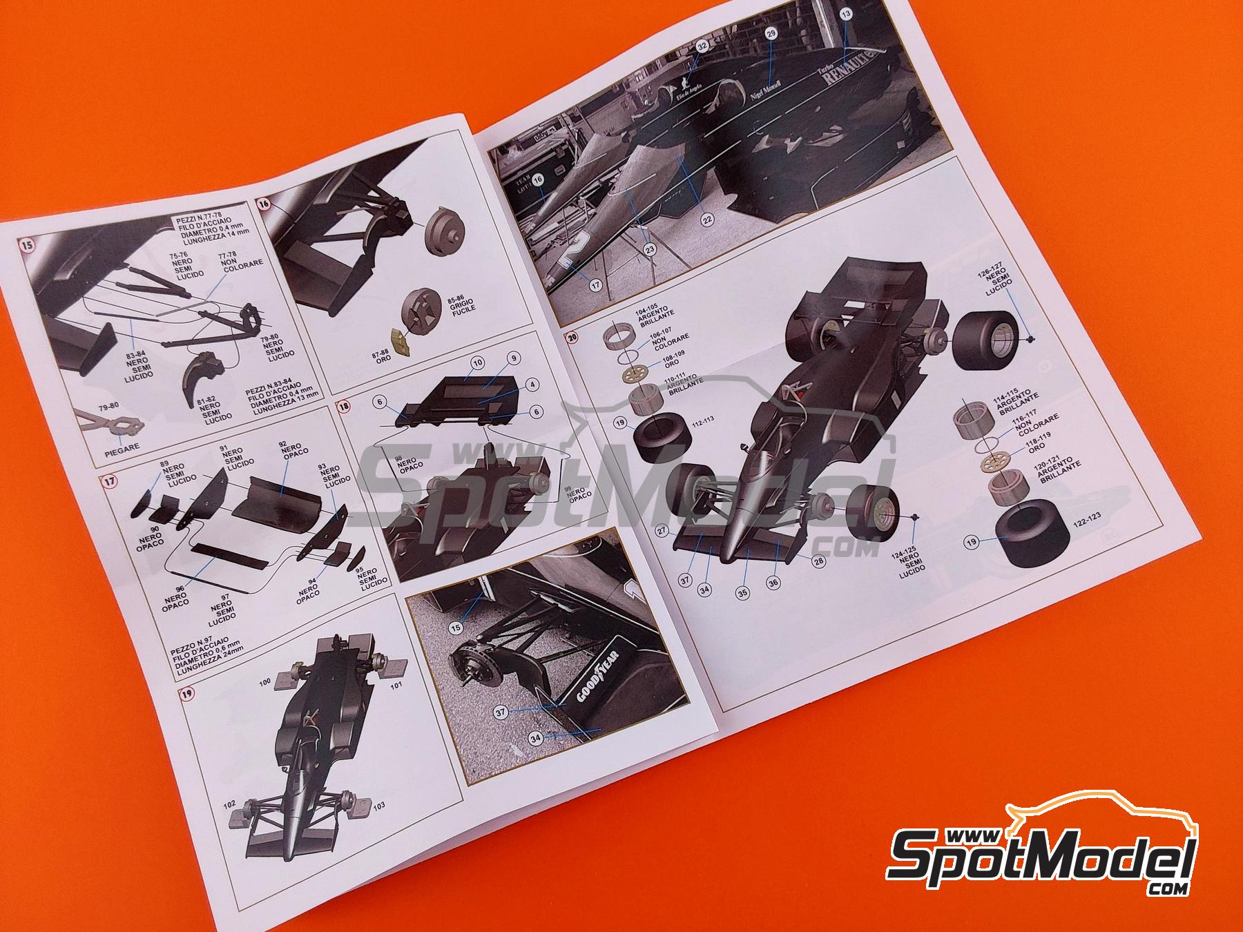 Image 12: Lotus Renault 95T Lotus Team sponsored by John Player Special - Dutch Formula 1 Grand Prix 1984 | Car scale model kit in 1/43 scale manufactured by Tameo Kits (ref.&nbsp;TMK446)