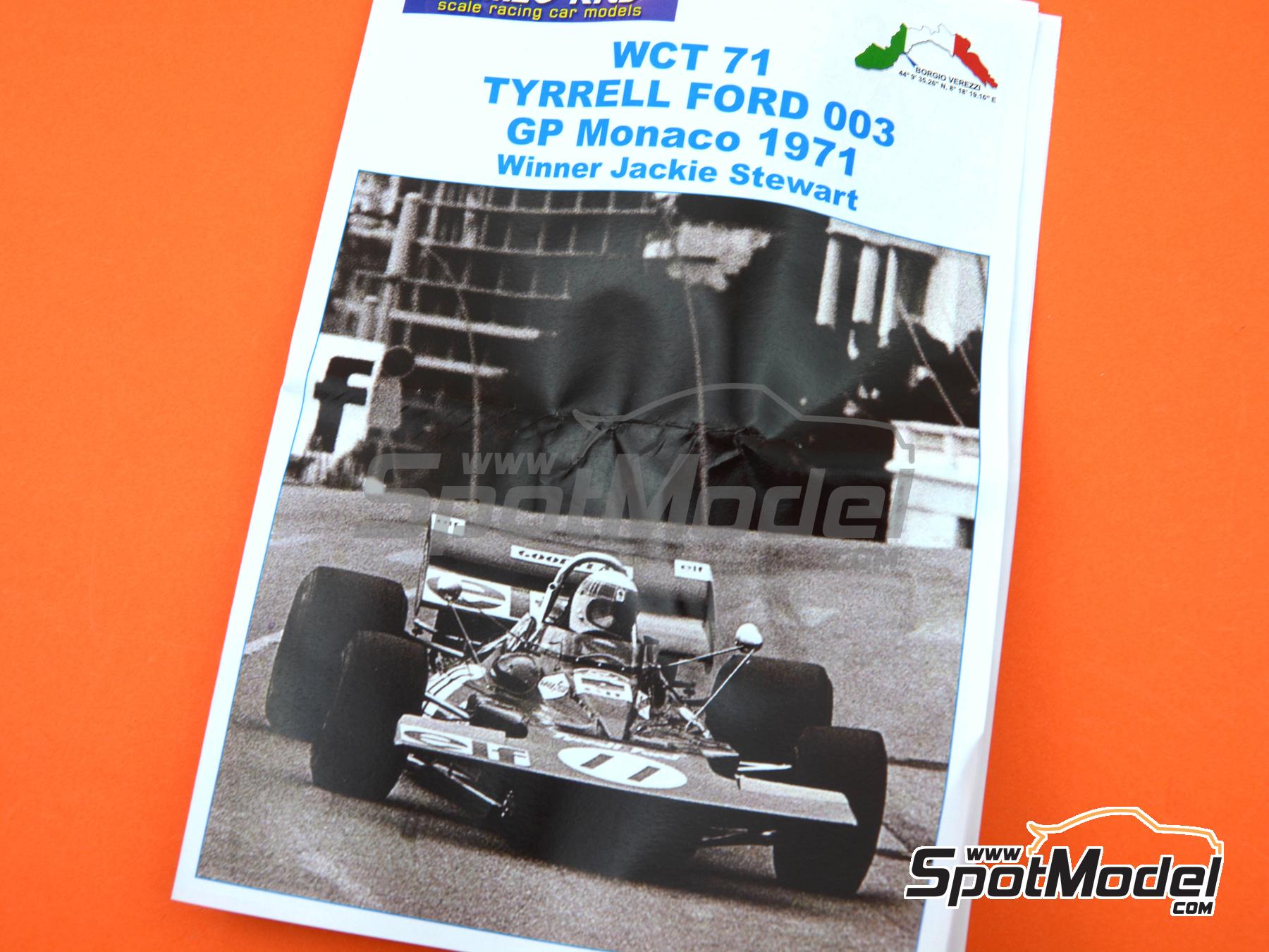 Image 8: Tyrrell Ford 003 Equipo Tyrrell Racing patrocinado por ELF - Gran Premio de Formula 1 de M&oacute;naco 1971 | Maqueta de coche en escala&nbsp;1/43 fabricado por Tameo Kits (ref.&nbsp;WCT071)