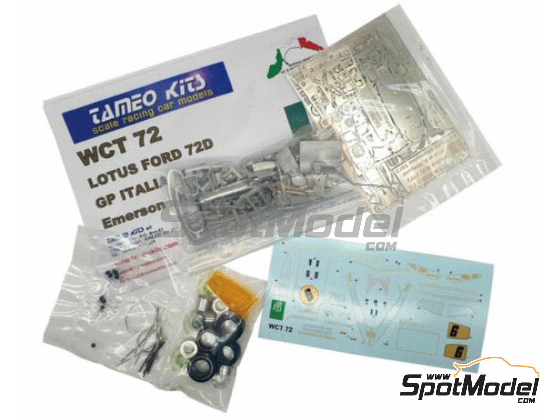 Image 1: Lotus Ford type 72D Equipo Lotus patrocinado por John Player Special - Gran Premio de F&oacute;rmula 1 de Italia 1972 | Maqueta de coche en escala&nbsp;1/43 fabricado por Tameo Kits (ref.&nbsp;WCT072)