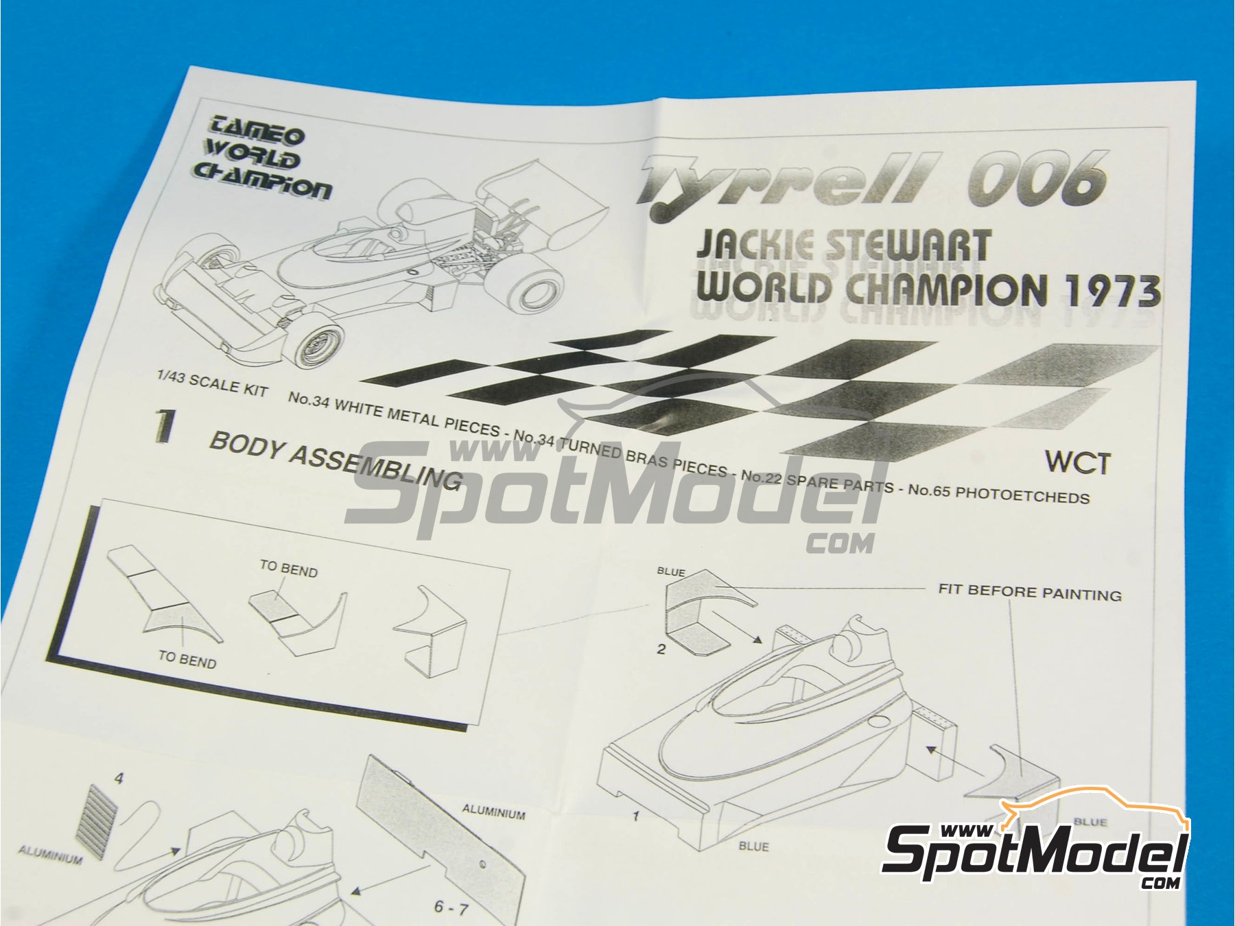 Image 4: Tyrrell Ford 006 Equipo Tyrrell Racing patrocinado por ELF - Gran Premio de F&oacute;rmula 1 de Italia 1973 | Maqueta de coche en escala&nbsp;1/43 fabricado por Tameo Kits (ref.&nbsp;WCT073)