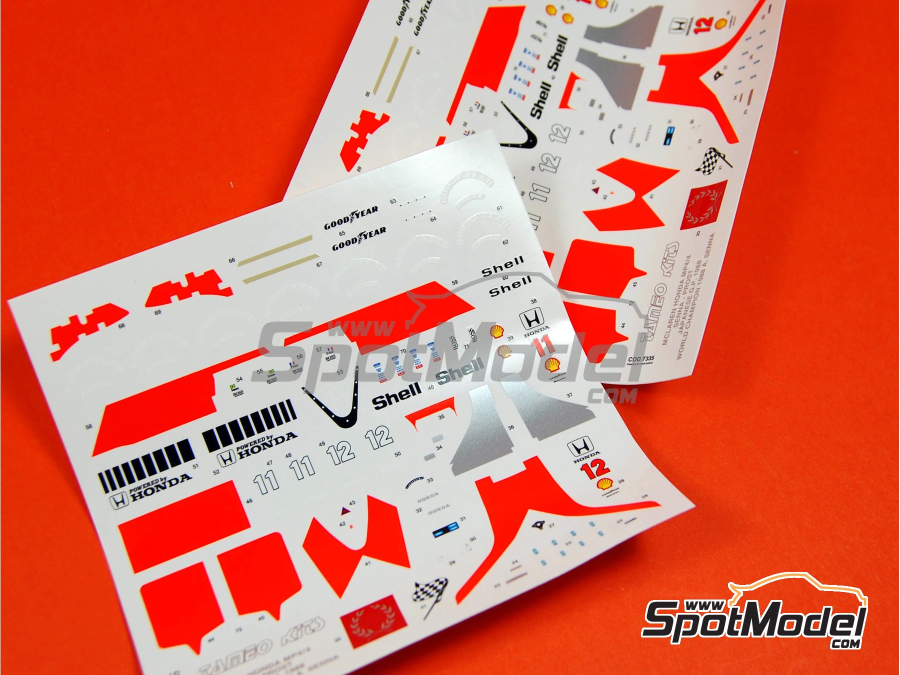 Image 11: McLaren Honda MP4/4 Equipo McLaren Racing Limited patrocinado por Marlboro - Gran Premio de F&oacute;rmula 1 de Jap&oacute;n 1988 | Maqueta de coche en escala&nbsp;1/43 fabricado por Tameo Kits (ref.&nbsp;WCT088)