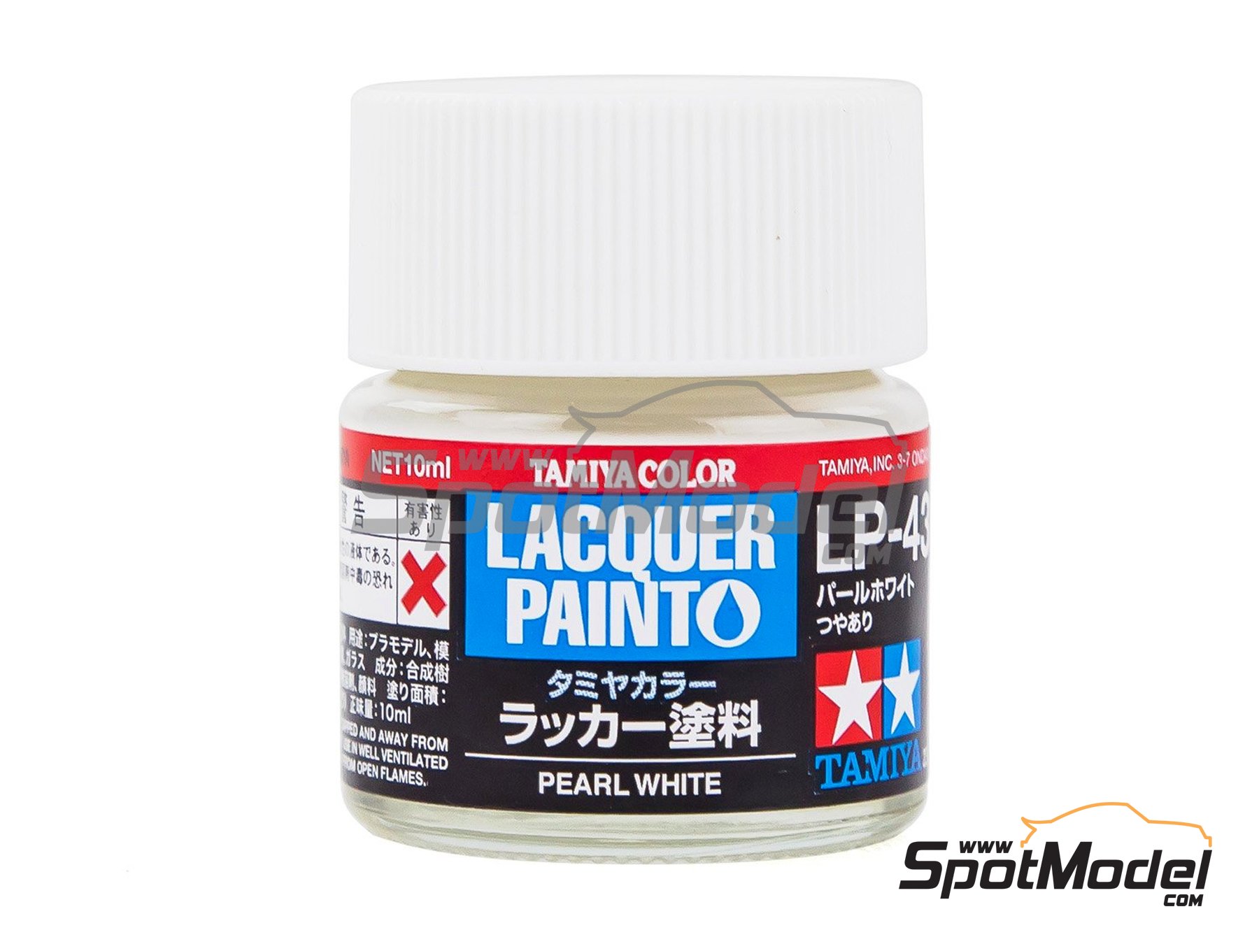 Image 1: Pearl white LP-43 - 1 x 10ml | Lacquer paint manufactured by Tamiya (ref.&nbsp;LP-43, also 45207143, 82143 and TAM82143)