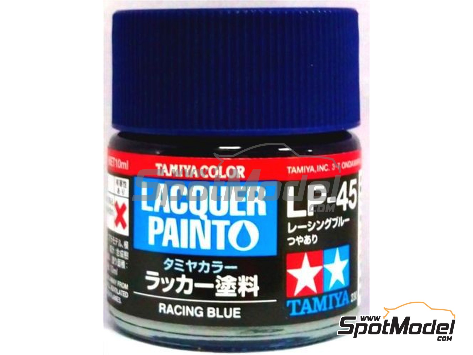 Image 1: Azul racing LP-45 Racing blue - 1 x 10ml | Pintura laca fabricado por Tamiya (ref. LP-45, tambien 45207167, 82145 y TAM82145)
