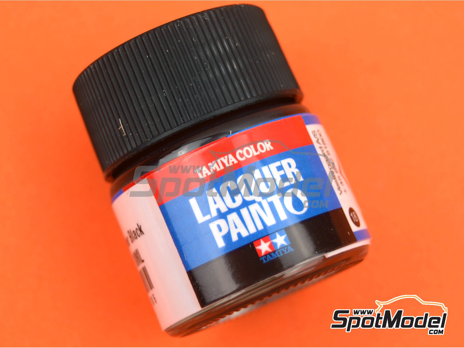 Image 1: Rubber black LP-65 - 1 x 10ml | Lacquer paint manufactured by Tamiya (ref.&nbsp;LP-65, also 45210105, 82165 and TAM82165)