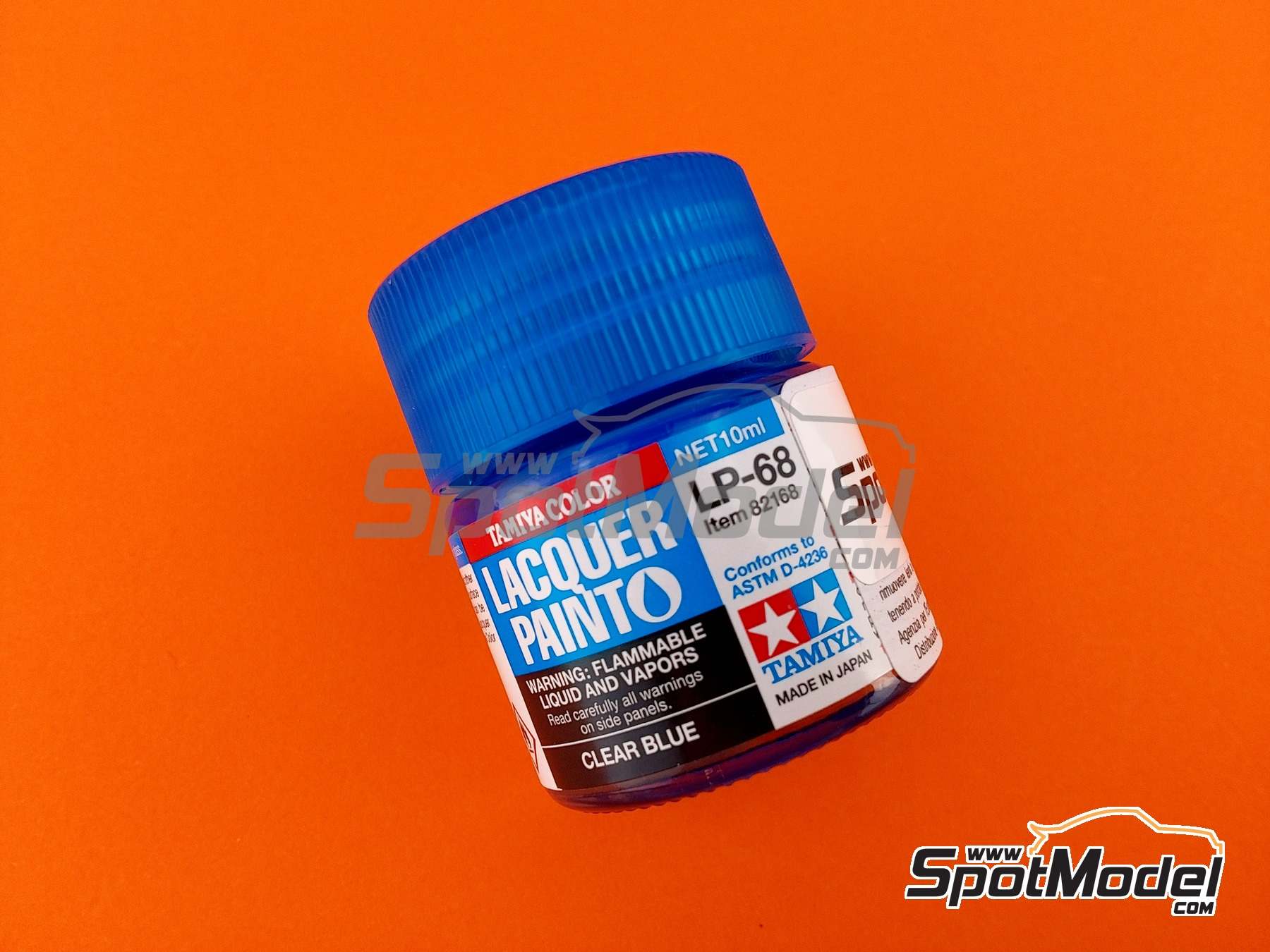 Image 2: Azul claro transparente Clear blue - 1 x 10ml | Pintura laca fabricado por Tamiya (ref. LP-68, tambien 45210136, 82168 y TAM82168)