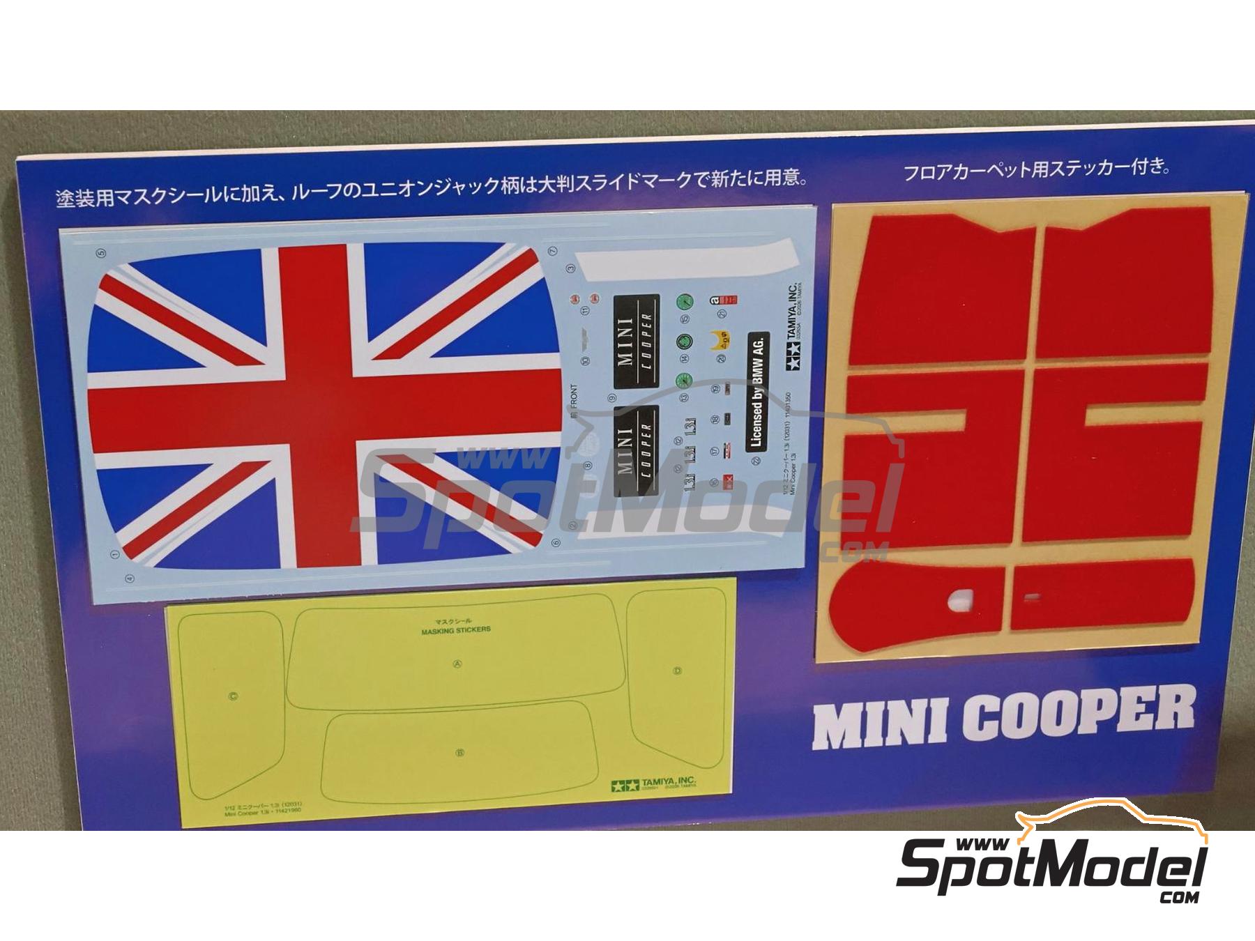 Tamiya 12031: Car scale model kit 1/12 scale - Rover Mini Cooper 