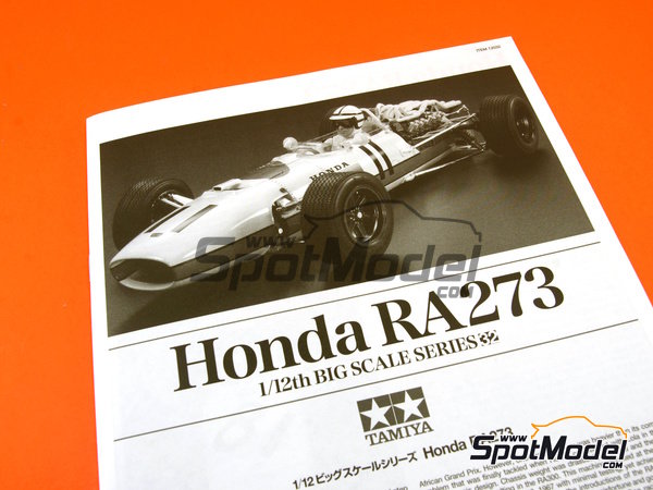 Image 16: Honda RA273 Equipo Honda Racing - Campeonato del Mundo de F1 1966 y 1967 | Maqueta de coche en escala&nbsp;1/12 fabricado por Tamiya (ref.&nbsp;TAM12032, tambien 4950344963614 y 12032)