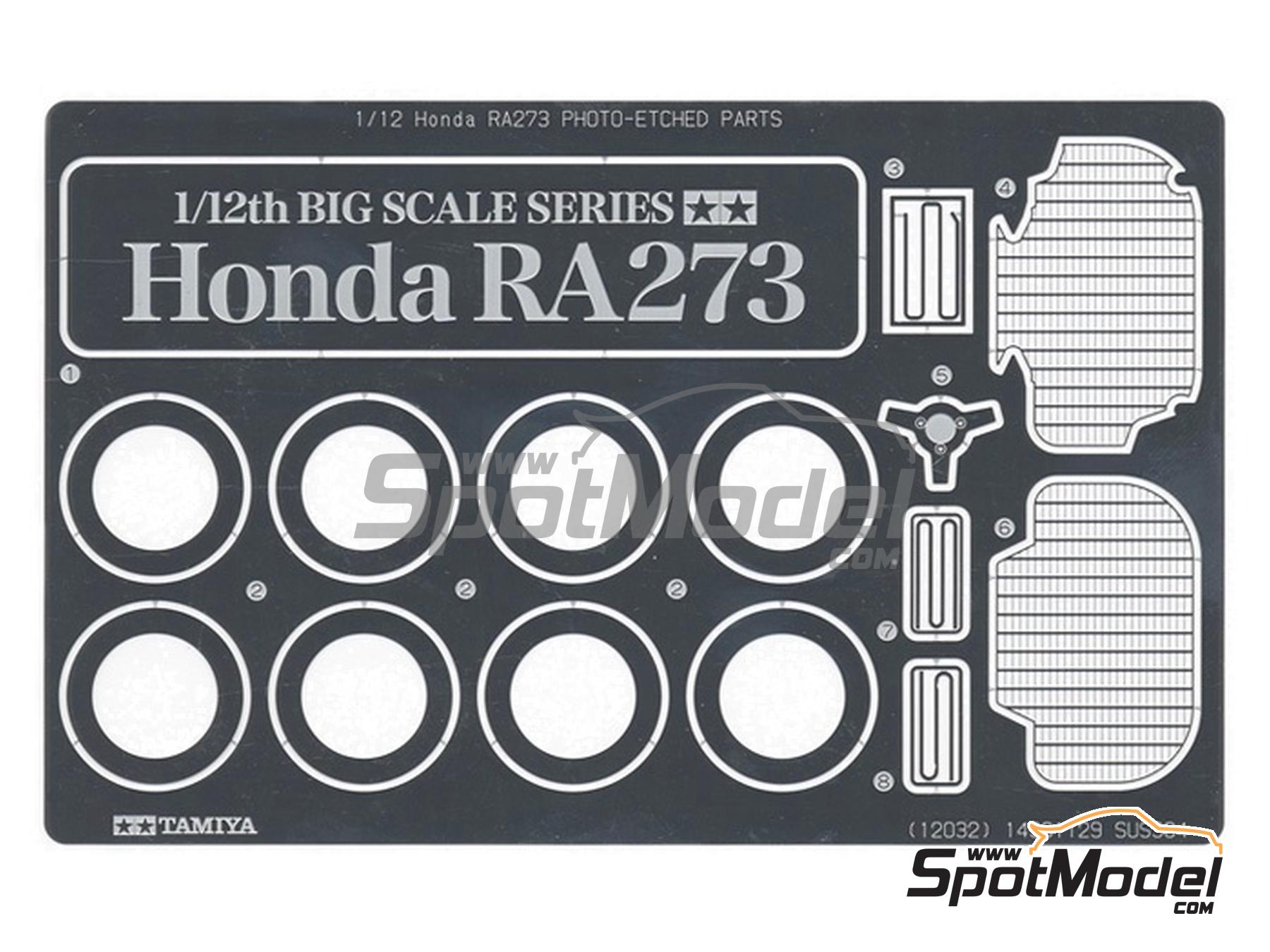 Image 28: Honda RA273 Equipo Honda Racing - Campeonato del Mundo de F1 1966 y 1967 | Maqueta de coche en escala&nbsp;1/12 fabricado por Tamiya (ref.&nbsp;TAM12032, tambien 4950344963614 y 12032)