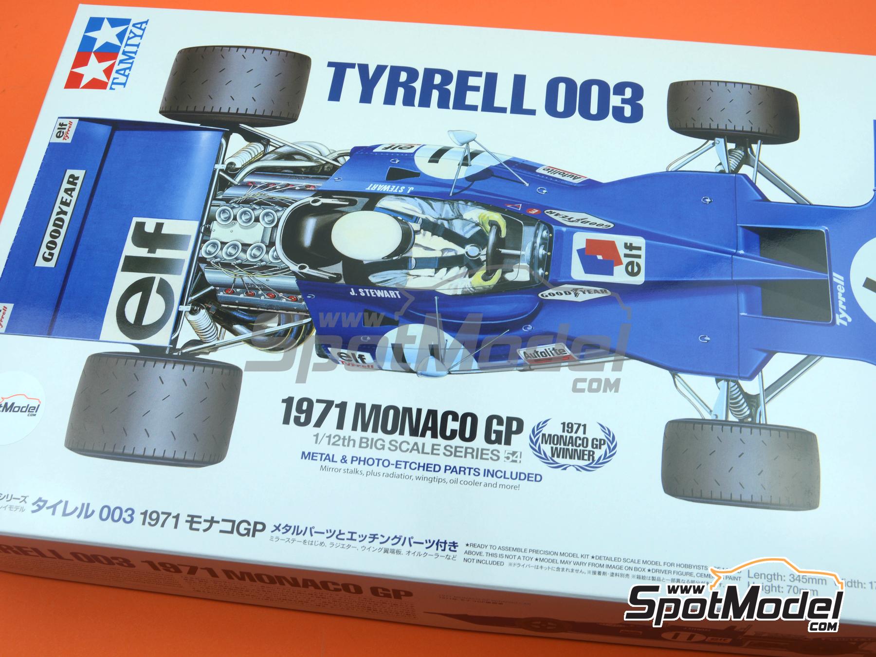 Tamiya 12054: Car scale model kit 1/12 scale - Tyrrell Ford 003 Tyrrell ...