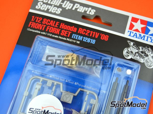 Tamiya 12618 1/12 Scale Model Honda RC211V '06 Front Fork Set Detail Up Parts 