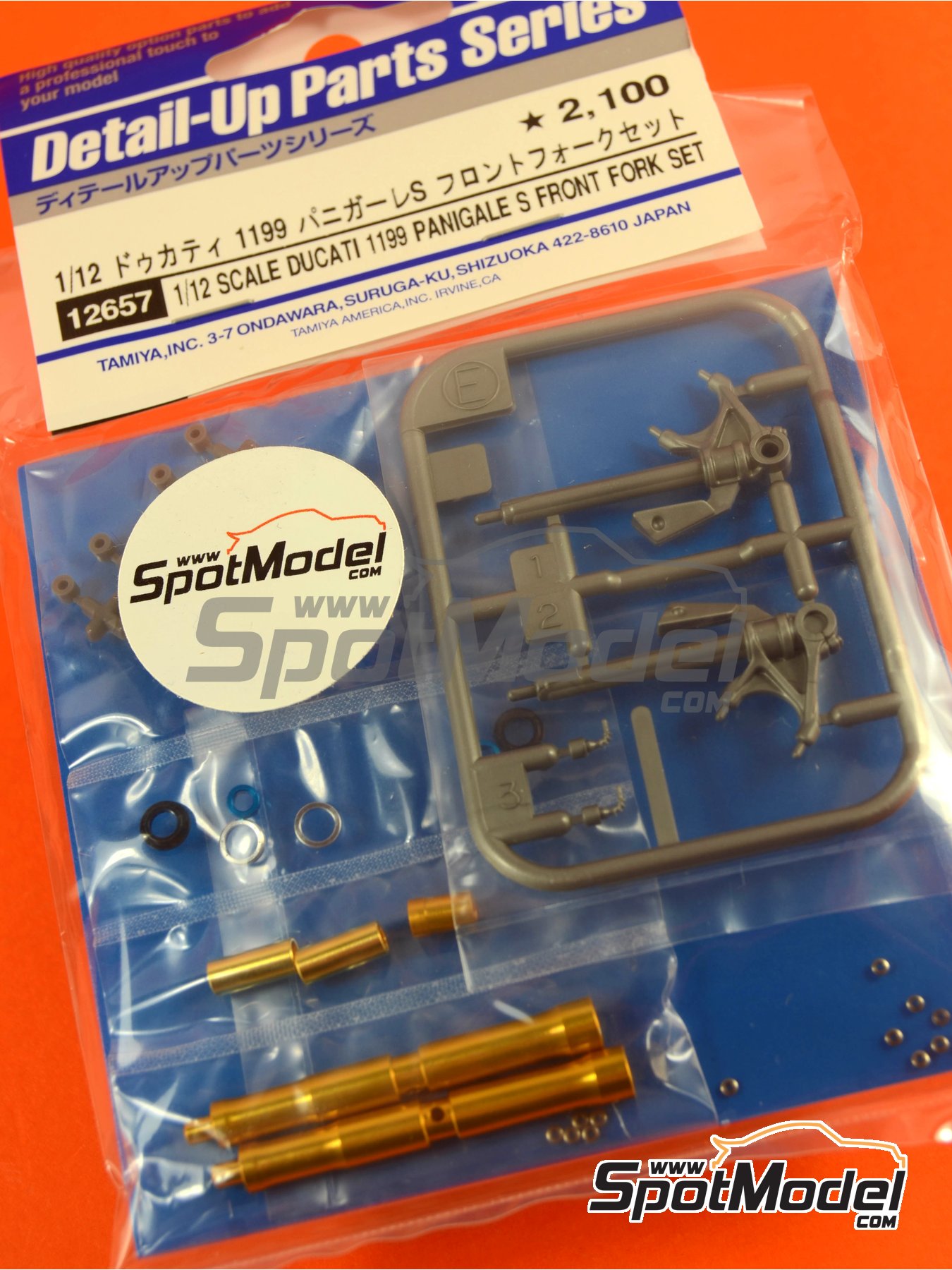 Tamiya 12657 1/12 Ducati 1199 Panigale S Front Fork Detail up Model Parts Japan for sale online
