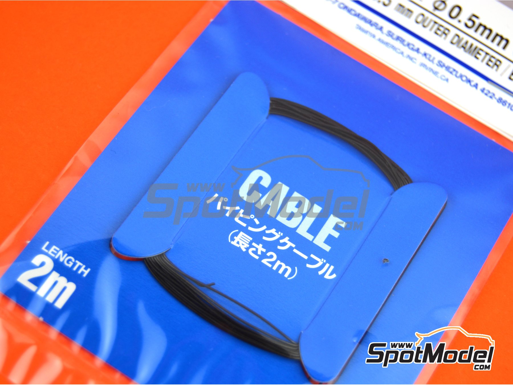 Image 2: Black wire 0.5mm | Piping cord manufactured by Tamiya (ref.&nbsp;TAM12675, also 4950344126750 and 12675)