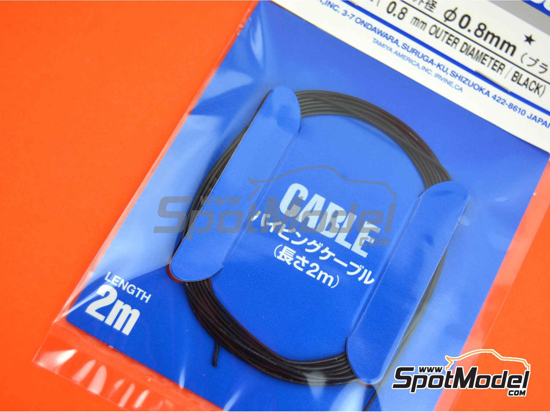 Image 2: Cable de color negro de 0.8mm | Cable de buj&iacute;a fabricado por Tamiya (ref.&nbsp;TAM12677, tambien 4950344126774 y 12677)