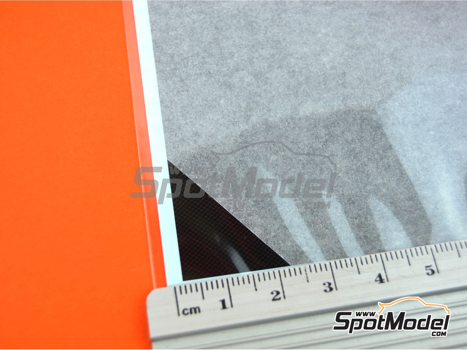 Image 2: Plain weave fine carbon pattern | Carbon fiber decal manufactured by Tamiya (ref. TAM12679, also 4950344126798 and 12679)