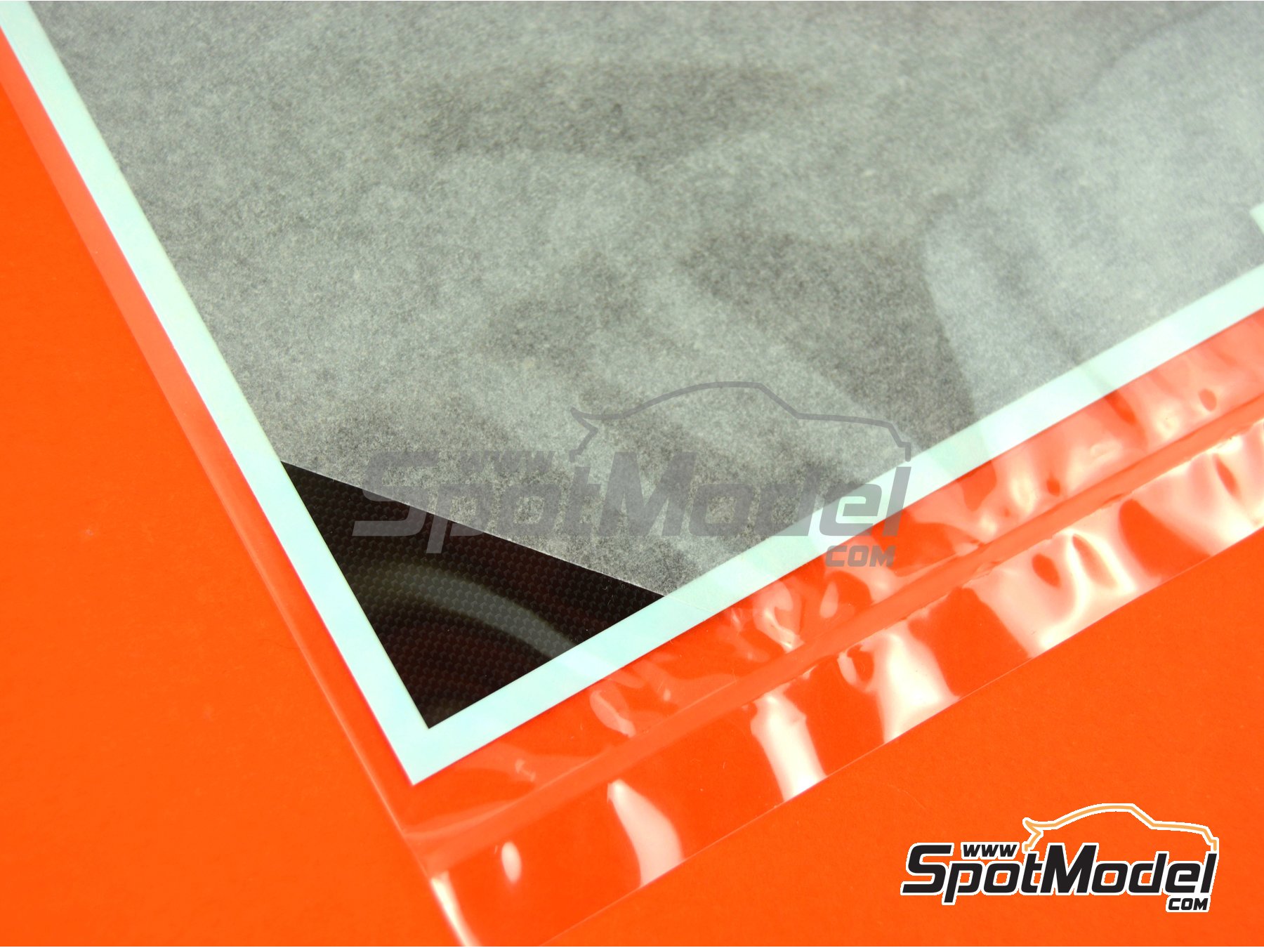 Image 3: Plain weave fine carbon pattern | Carbon fiber decal manufactured by Tamiya (ref. TAM12679, also 4950344126798 and 12679)