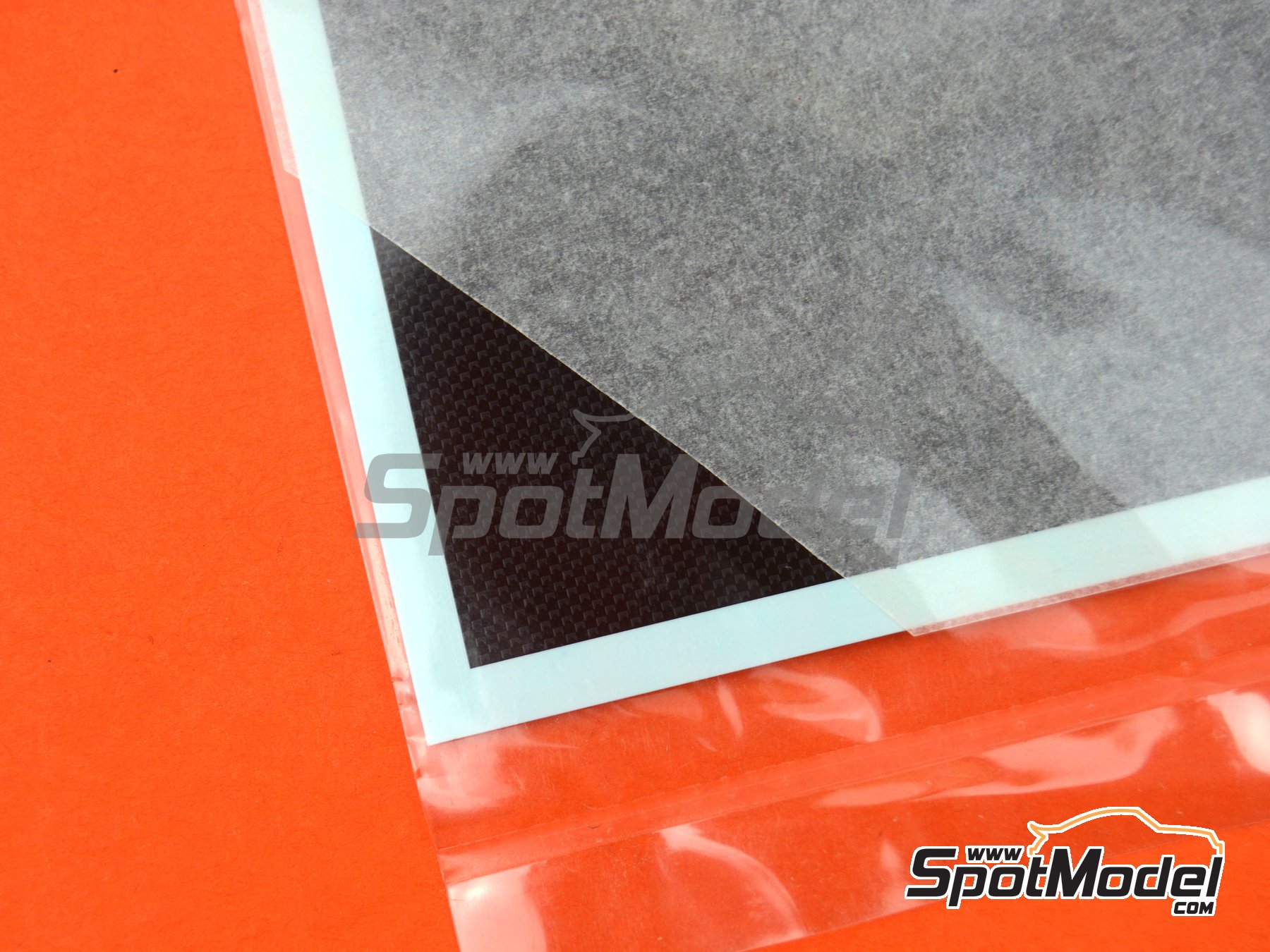 Image 6: Plain weave fine carbon pattern | Carbon fiber decal manufactured by Tamiya (ref. TAM12679, also 4950344126798 and 12679)