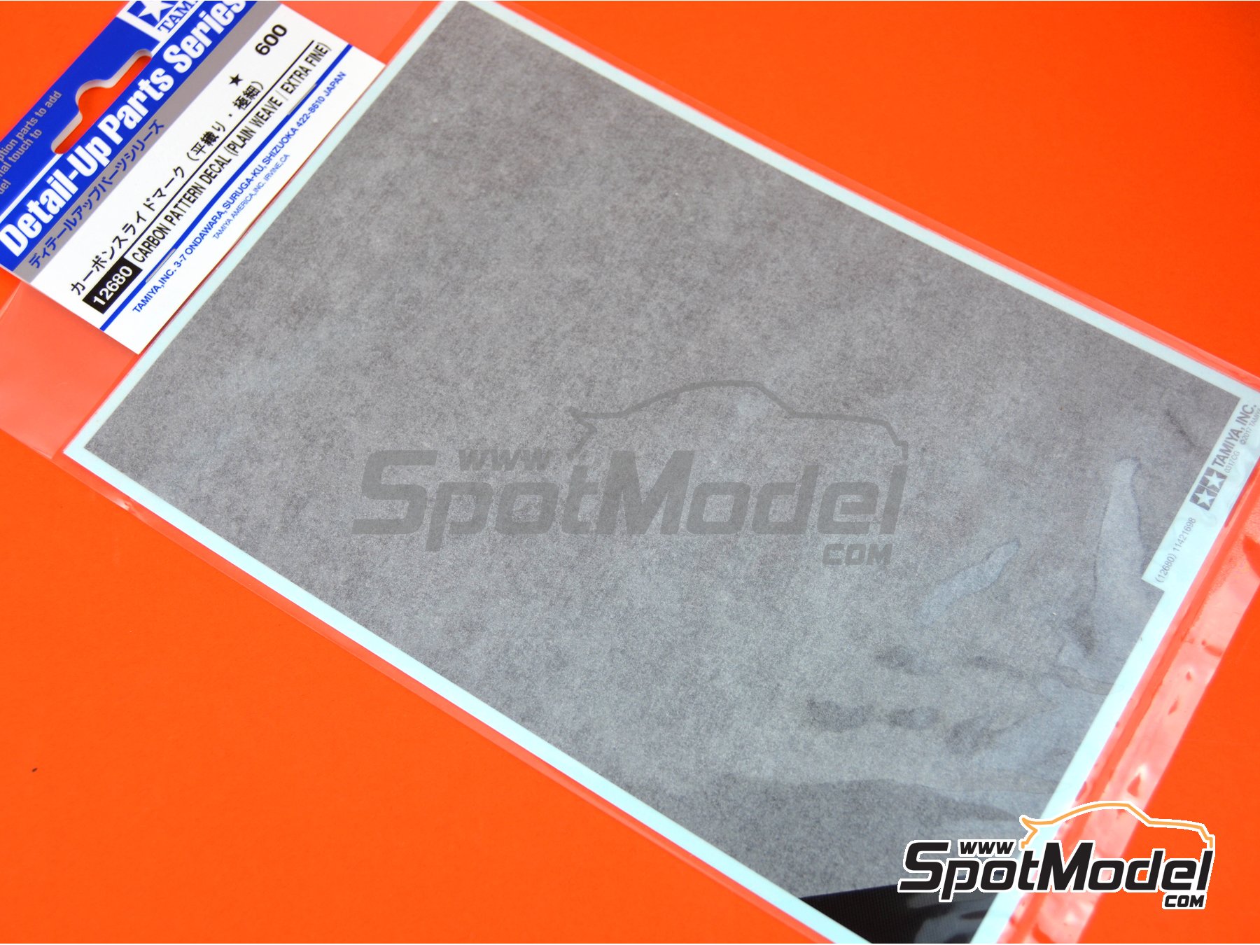 Image 3: Fibra de carbono con trama rectangular muy fina | Calca de trama de fibra de carbono fabricado por Tamiya (ref. TAM12680, tambien 4950344126804 y 12680)