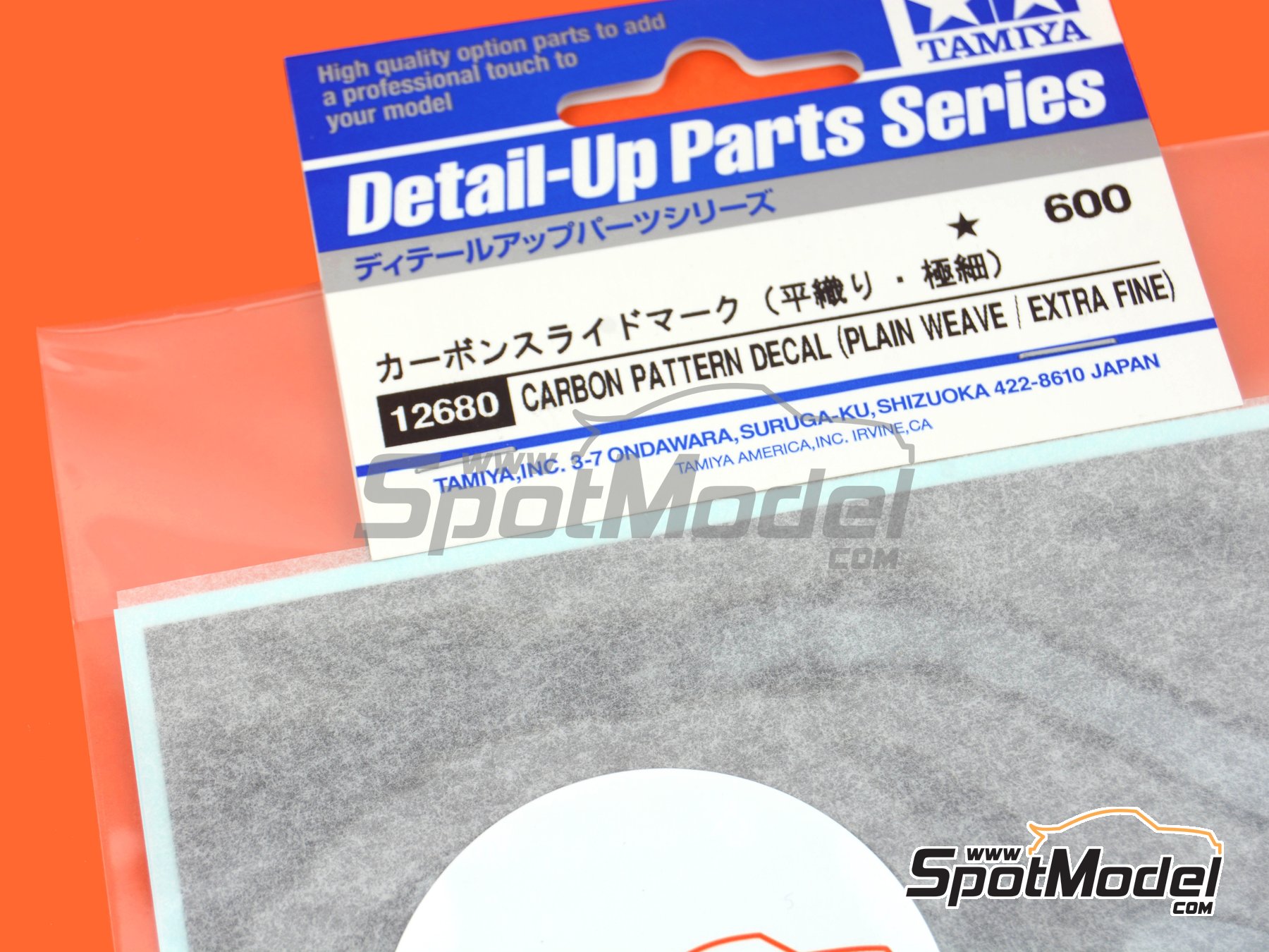 Image 4: Fibra de carbono con trama rectangular muy fina | Calca de trama de fibra de carbono fabricado por Tamiya (ref. TAM12680, tambien 4950344126804 y 12680)