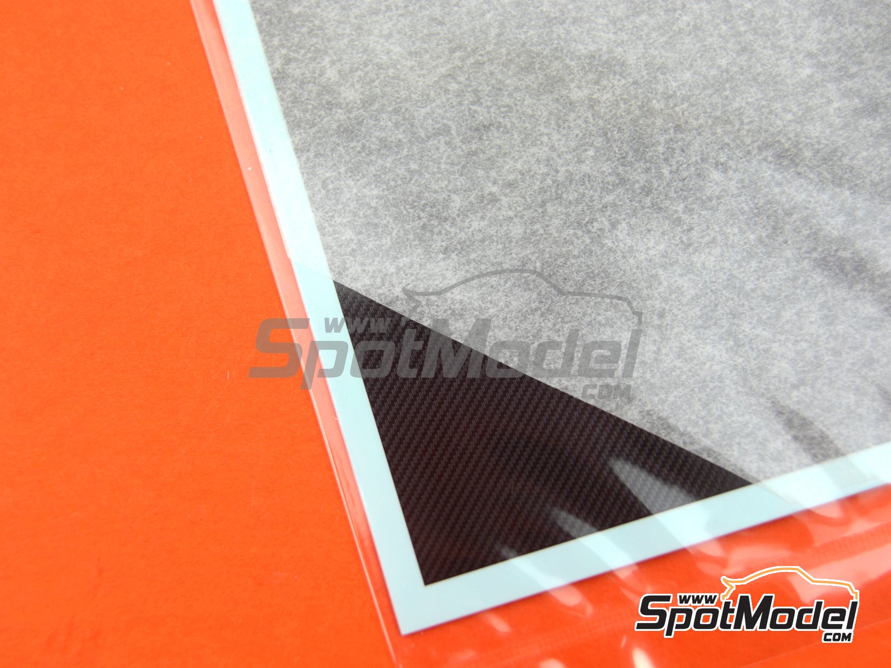 Image 4: Twill weave extra fine carbon pattern | Carbon fiber decal manufactured by Tamiya (ref.&nbsp;TAM12682, also 4950344126828 and 12682)