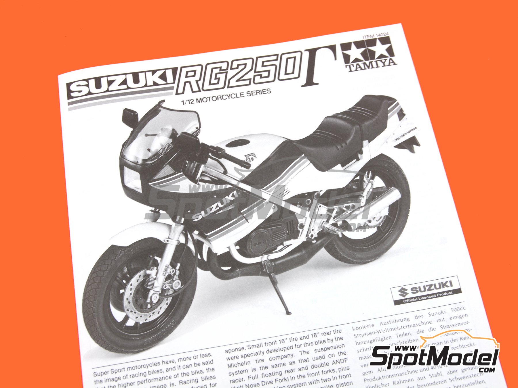 Tamiya Suzuki Rg250 1/12 Motorcycle Plastic Model Kit 14024 for sale online 