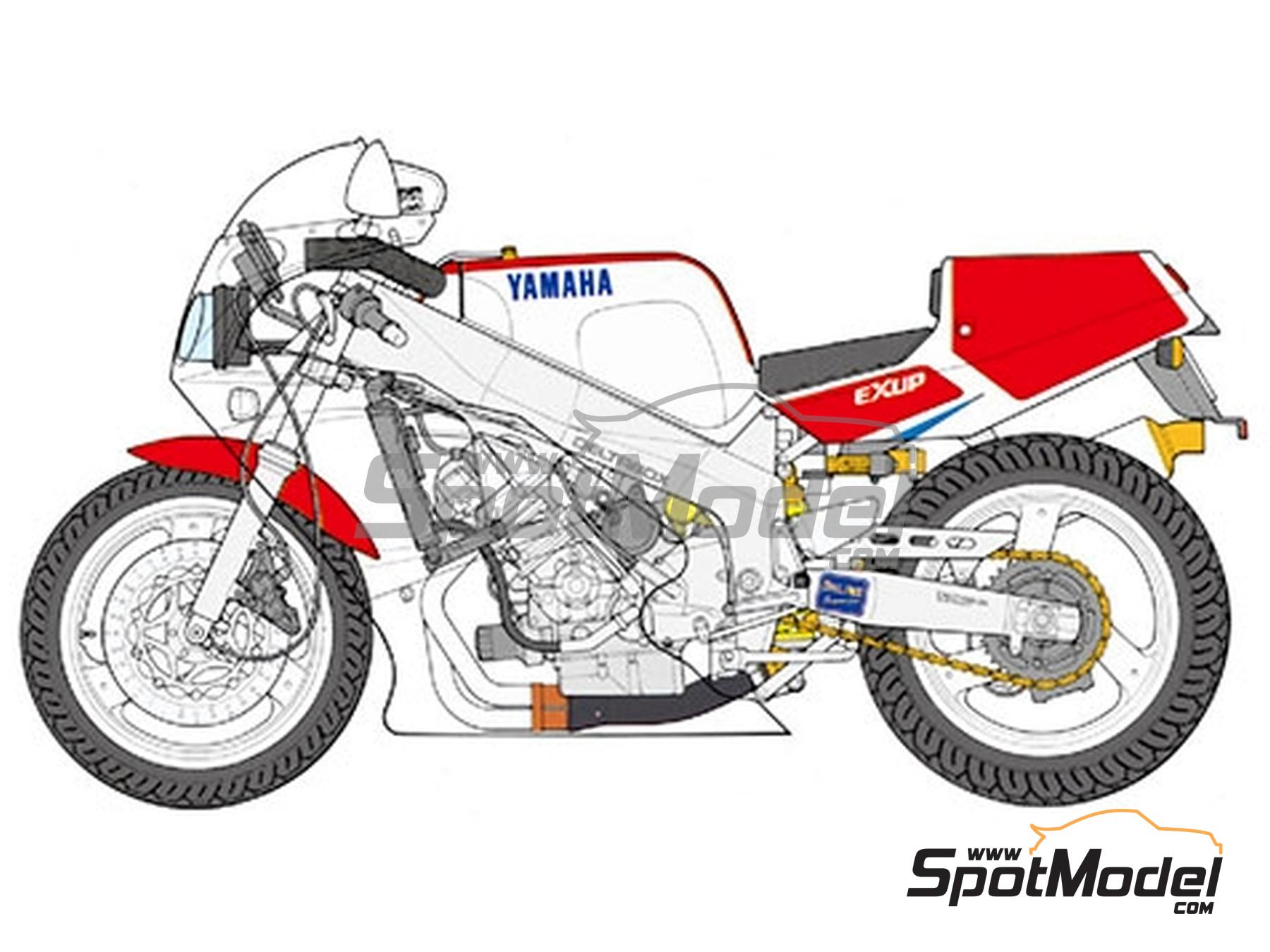 Image 11: Yamaha FZR 750R OW01 | Maqueta de moto en escala&nbsp;1/12 fabricado por Tamiya (ref.&nbsp;TAM14058, tambien 4950344082643 y 14058)