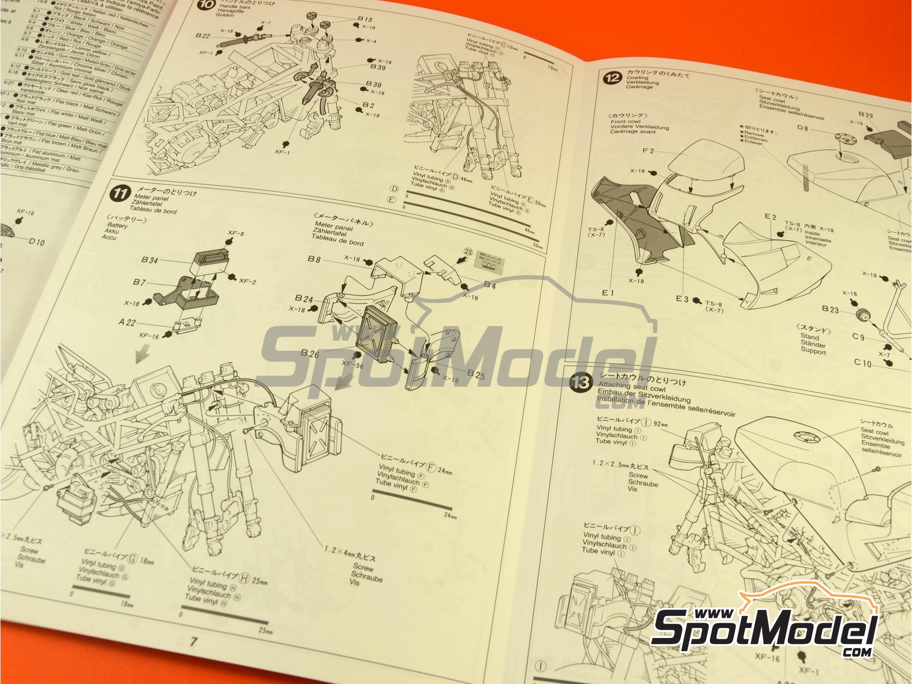 Image 7: Ducati 888 Police Team - Superbike World Championship 1992 | Motorbike scale model kit in 1/12 scale manufactured by Tamiya (ref. TAM14063, also 4950344992546 and 14063)
