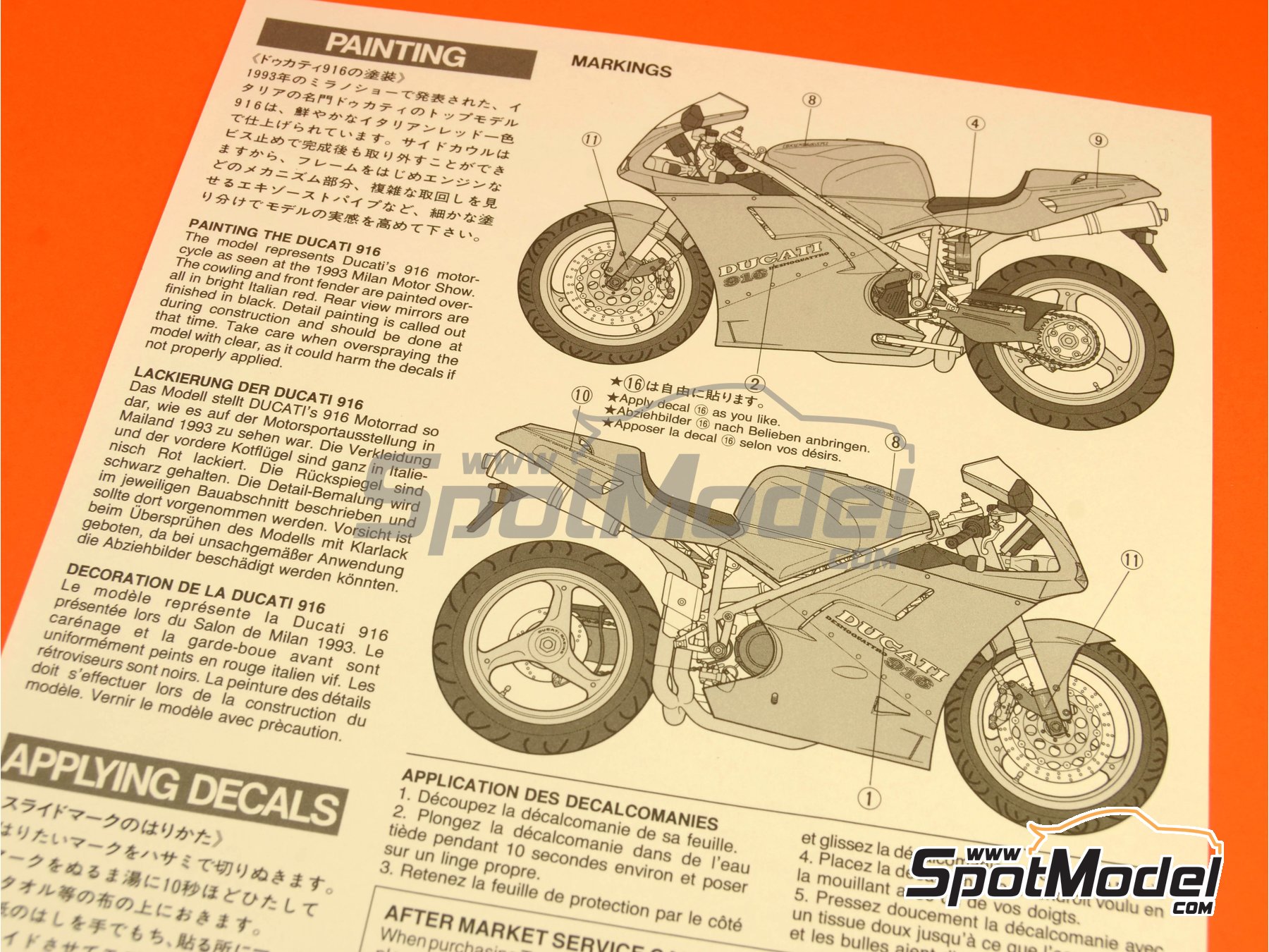 TAMIYA D Parts 14068 1/12 Ducati 916 