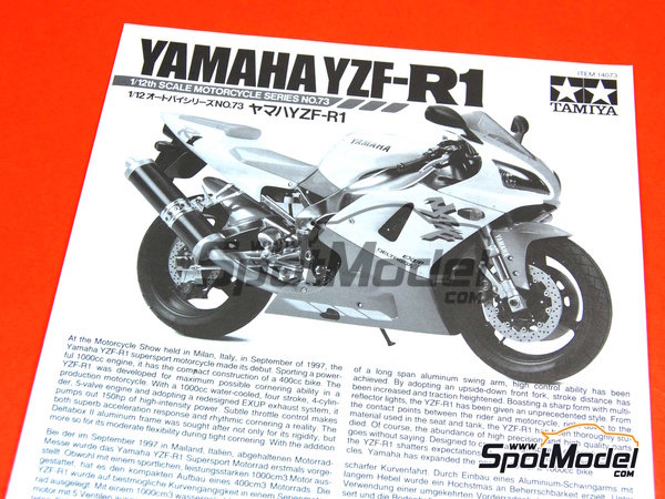 Image 6: Yamaha YZF-R1 Exup Deltabox II | Motorbike scale model kit in 1/12 scale manufactured by Tamiya (ref. TAM14073, also 4950344995073 and 14073)