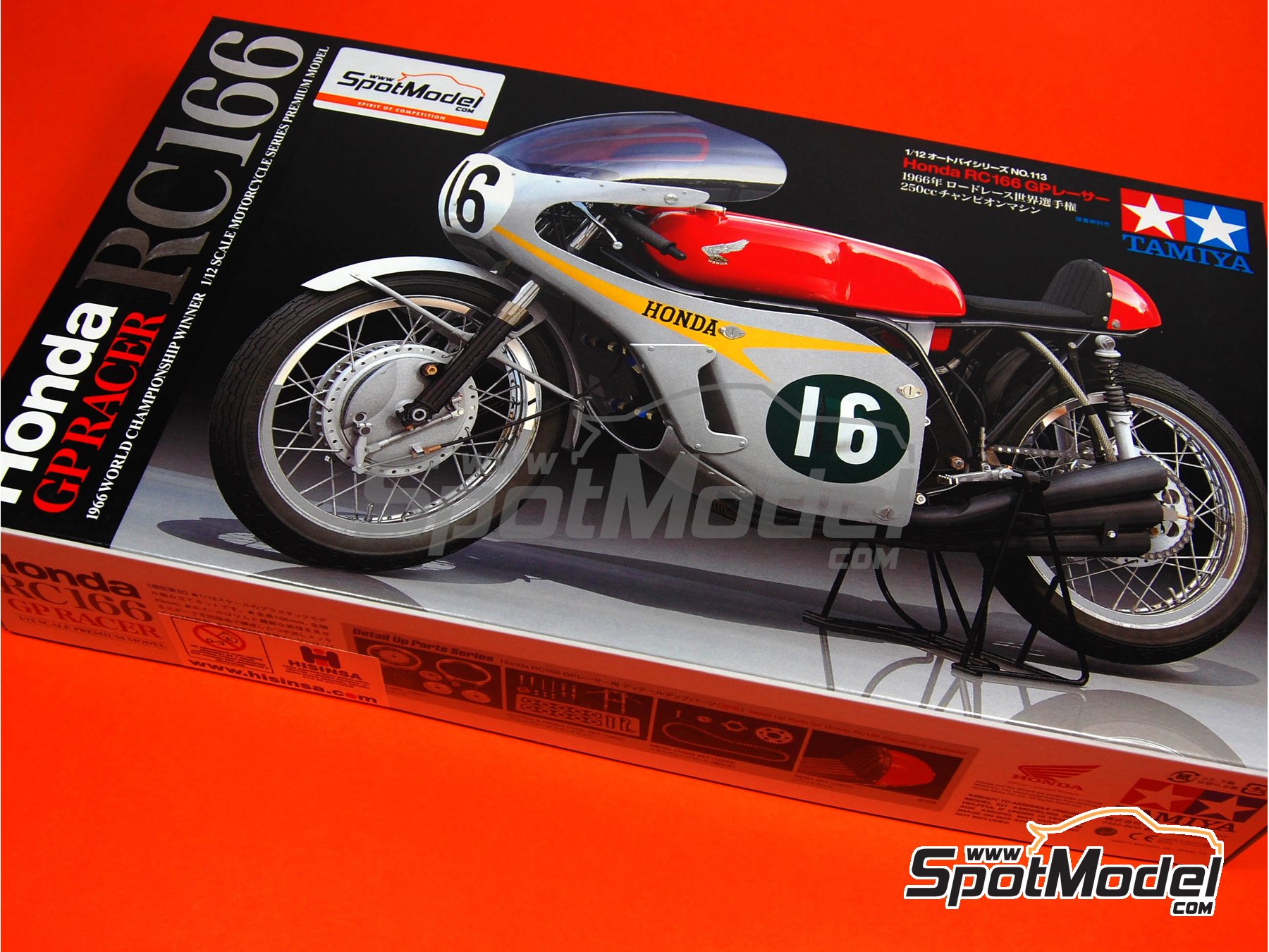Tamiya 14113 Honda RC166 GP Racer Motorcycle Series No.113 1/12 Scale Model Kit