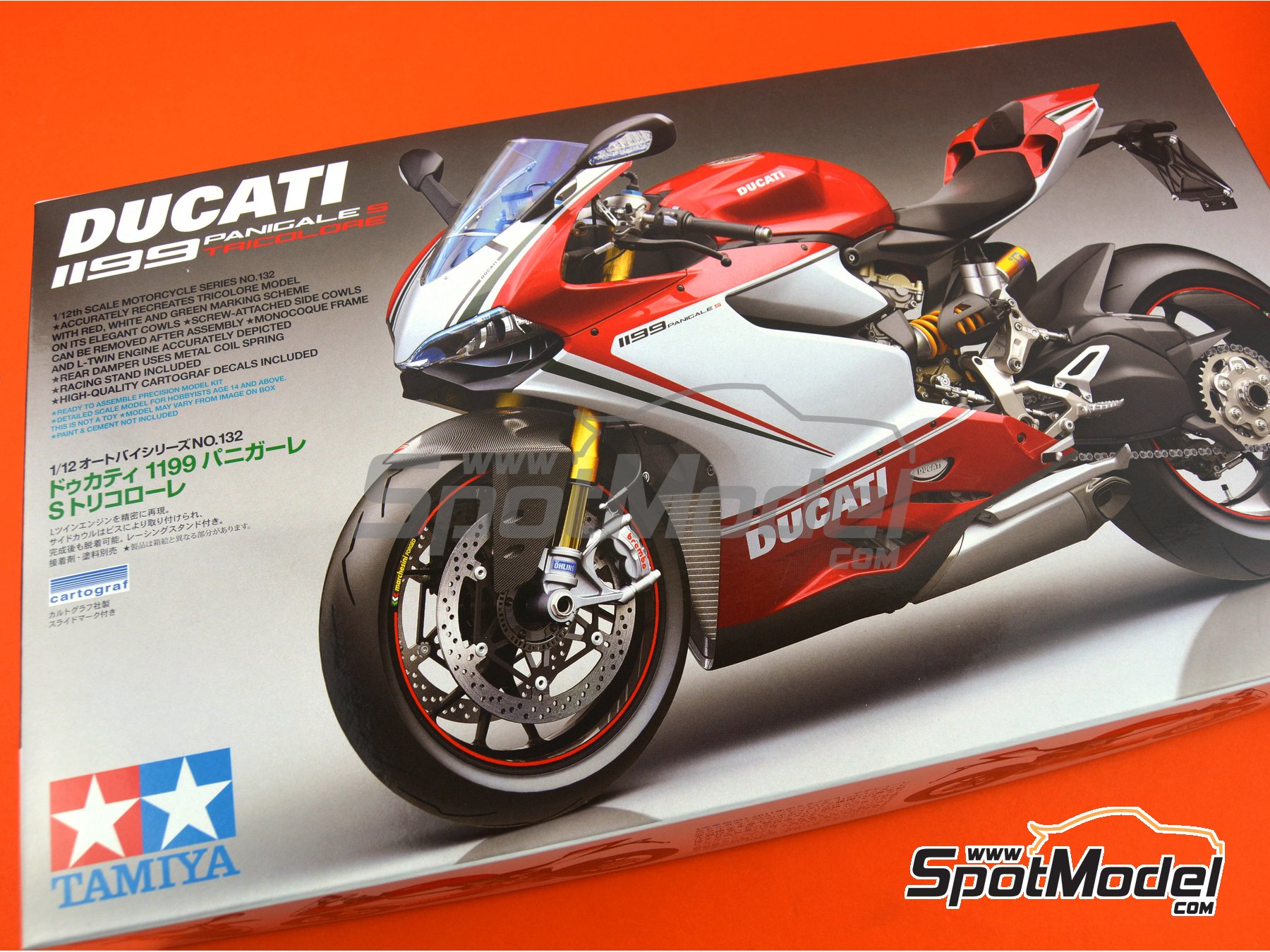 Ducati 1199 Panigale S Tricolore TAMIYA 1/12 scale plastic model kit 14132 