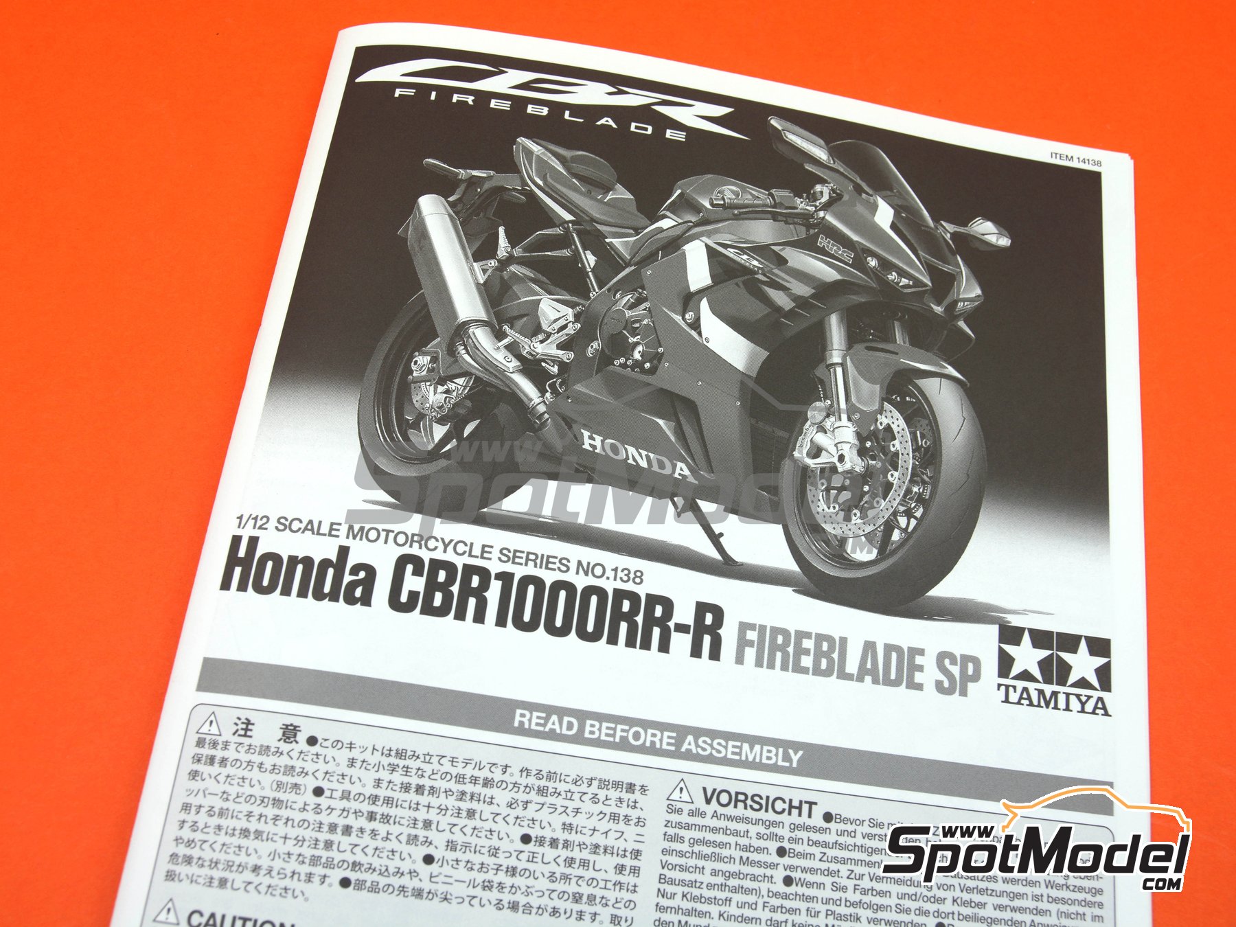 Tamiya 1//12 Motorcycle Series No.138 Honda CBR 1000RR-R FIREBLADE SP Model Kits